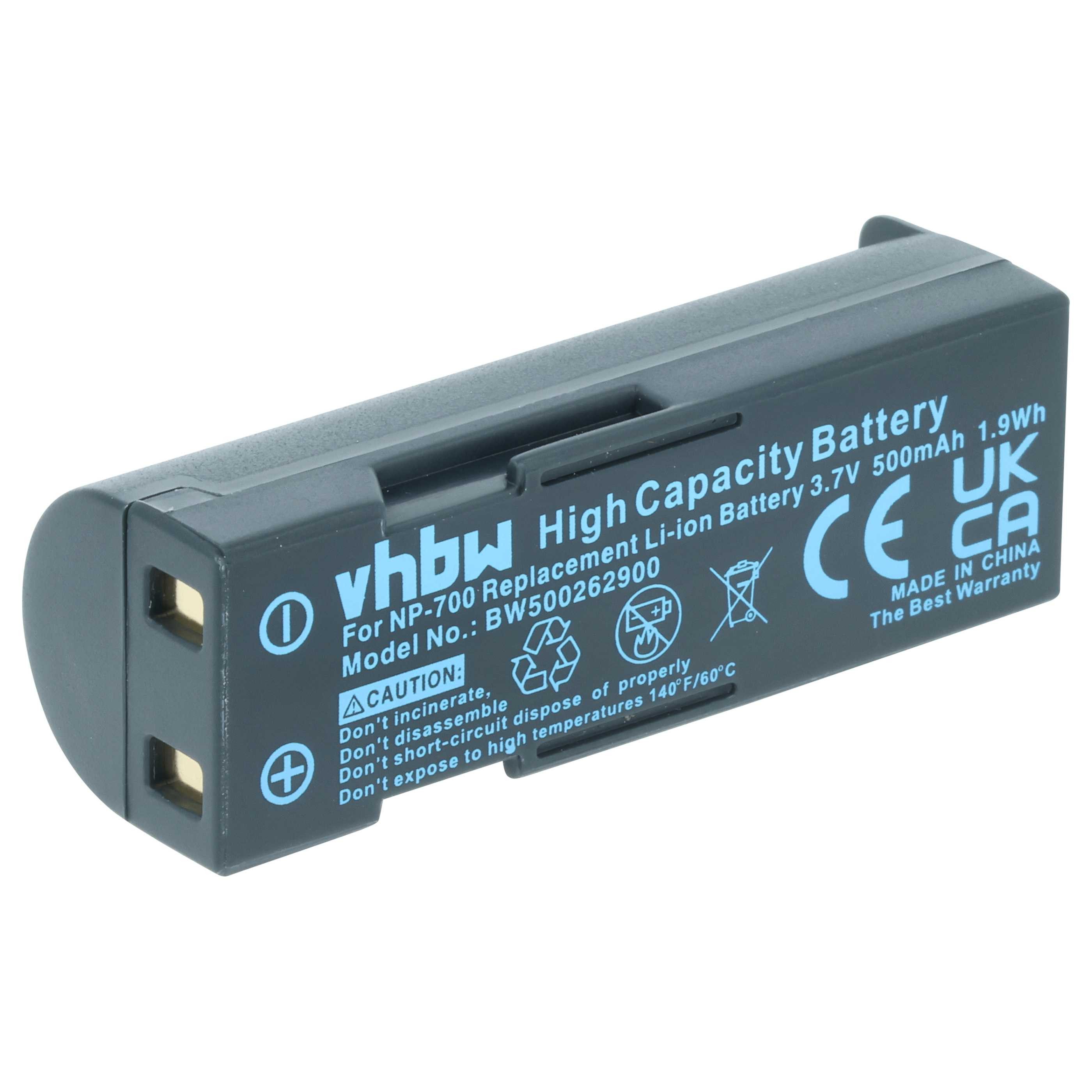 vhbw Akku Ersatz für Sanyo DB-L30 für Kamera (500 mAh, 3,7 V, Li-Ion) Kamera-Akku Akku Li-Ion 500 mAh (3,7 V, 1 St), Leistungsfähiger Austausch-Akku für Digitalkamera, Spiegelreflexkamera