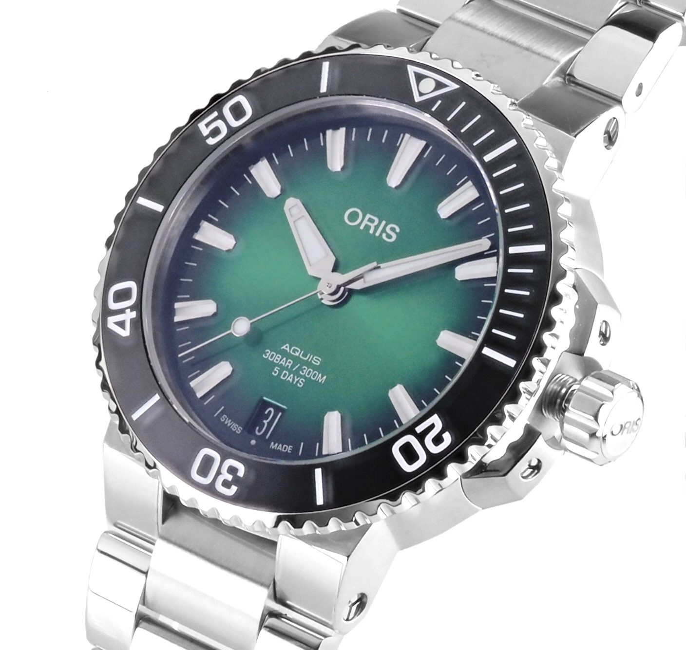 Oris Schweizer Uhr Automatik 41,5 mm Ø Herren Uhr 01 400 7769 4157-07 8 22 09PEB Aquis Date, Gangreserve bis 120 Stunden, Keramik-Lünette