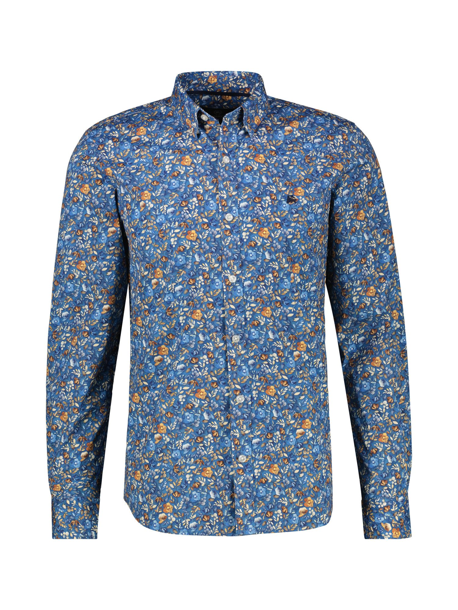Langarmhemd LERROS Herrenhemd FLOWERS in Übergrössen
