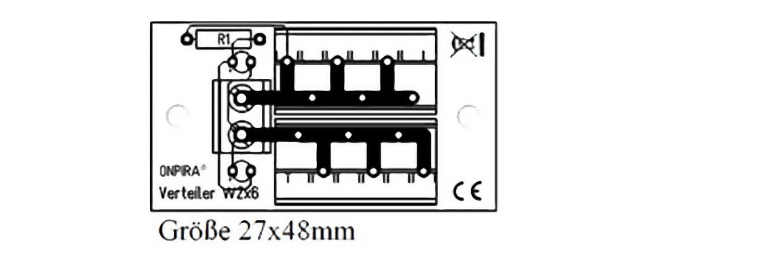 Stromverteiler TIVENDIS Schraube AC/DC Platine W2x6 8A
