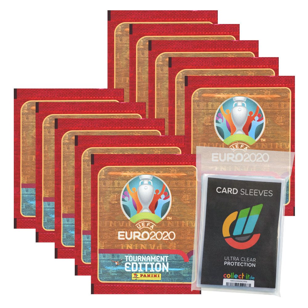 Panini Sammelkarte Euro 2020 Tournament 2021- Sticker -10 Sondertüten(2 Sticker pro Tüte)