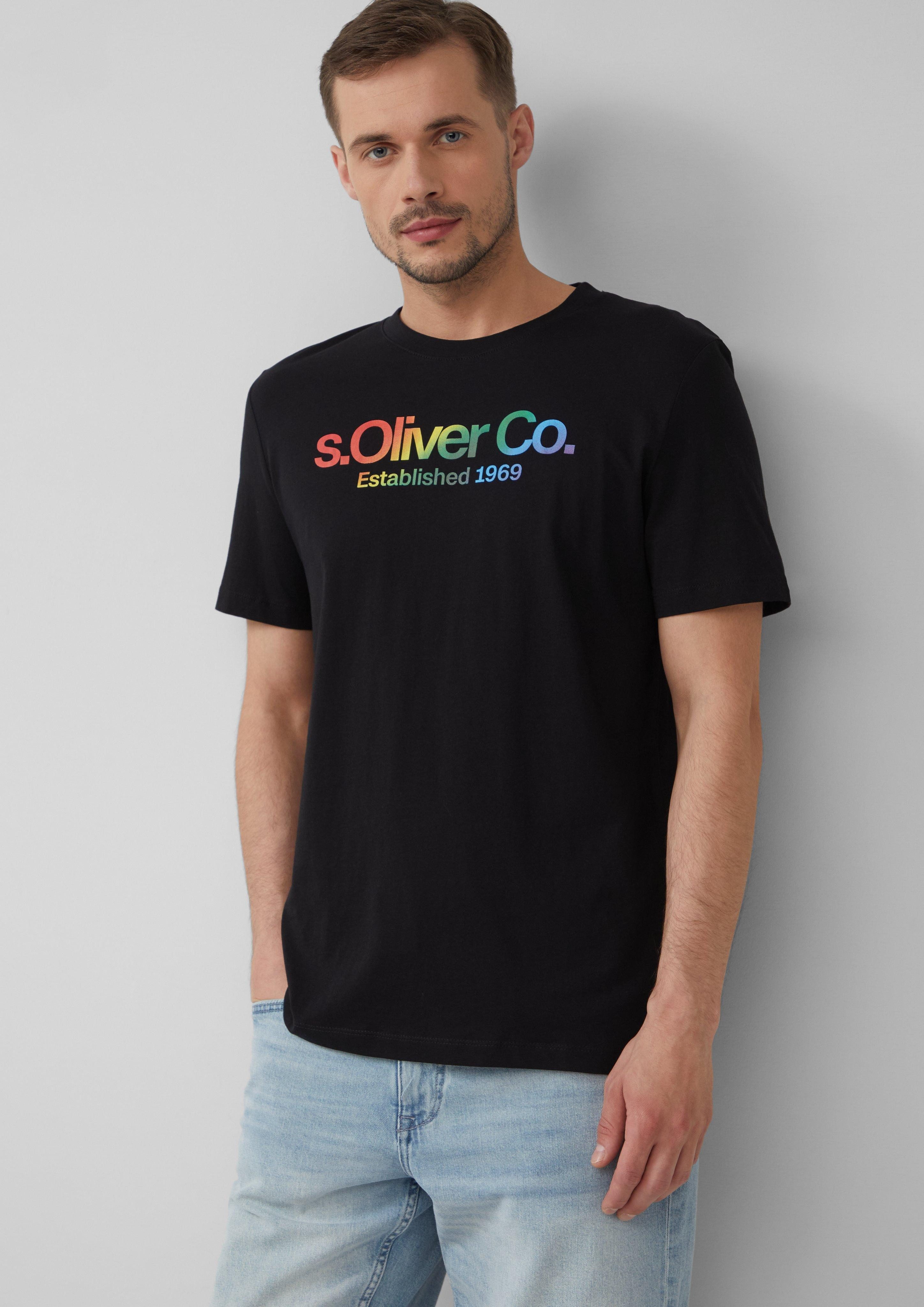 s.Oliver Kurzarmshirt T-Shirt mit Pride-Motiv günstig online kaufen