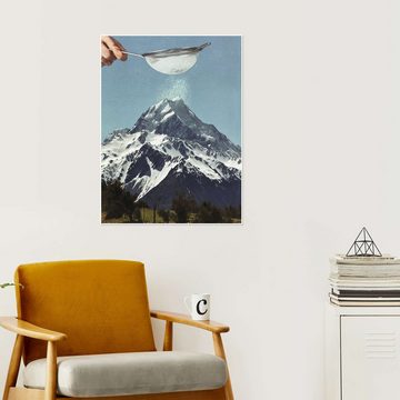 Posterlounge Poster Vertigo Artography, Sifted Summit - Snow Sugar on Mountain Peak, Vintage Fotografie