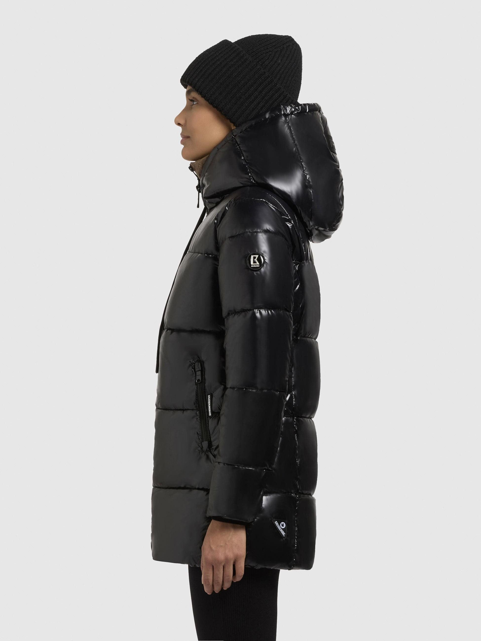 khujo Kurzmantel Grana-YM Glänzender kurzer gesteppter Damen Wintermantel
