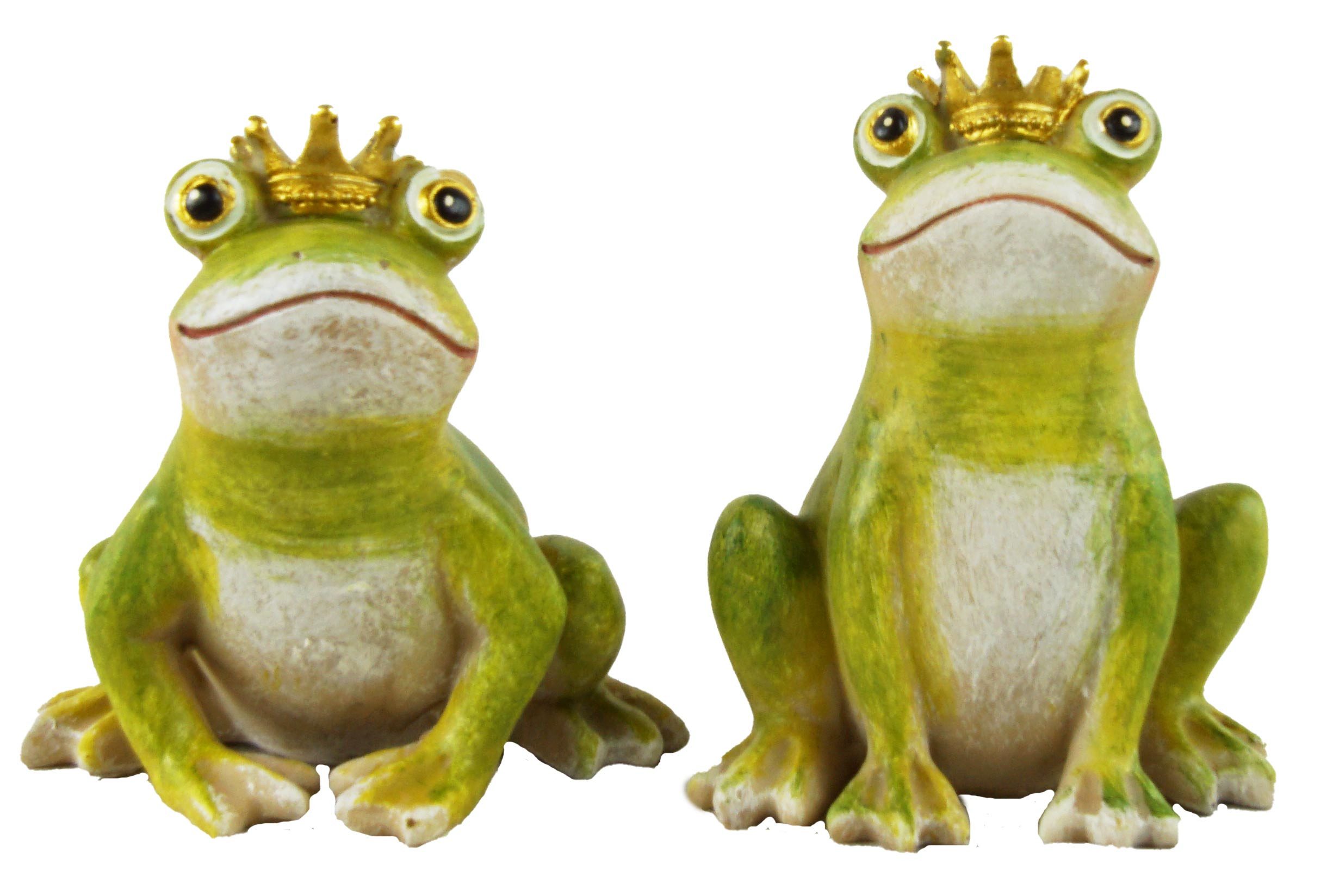 Dekofigur Entzückendes 2er Set Froschkönig - Höhe ca. 9,5 cm