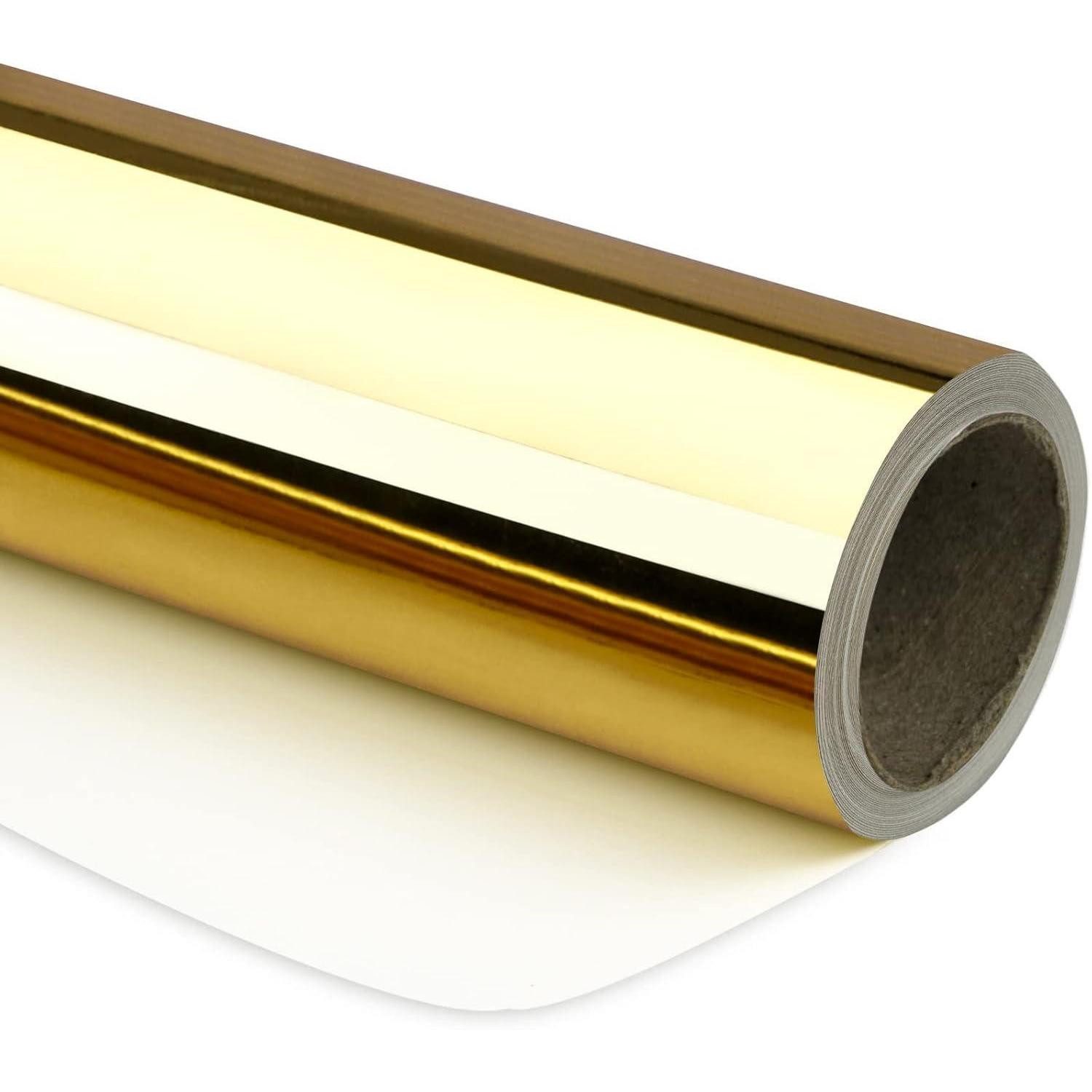 Geschenkpapier Geschenkpapier Hochzeit Geburtstag Weihnachten 10m Gold Metallic
