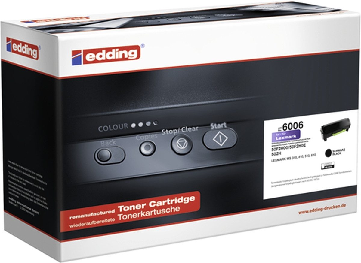 edding Tonerpatrone Toner kompatibel mit Lexmark 50F2H00 black