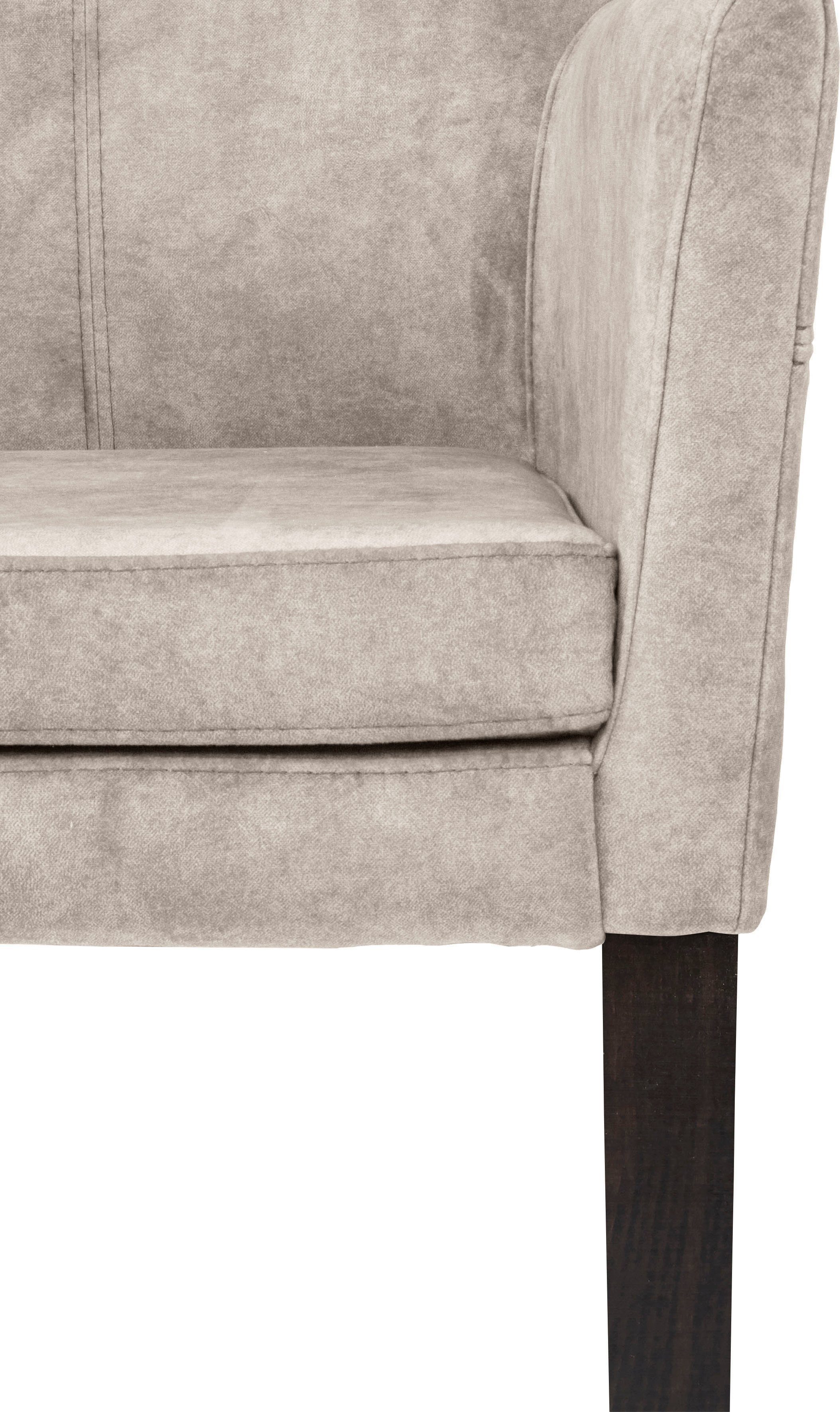 Beine Home Armlehnstuhl massiver Buche, lackiert Aspen, wengefarben aus affaire