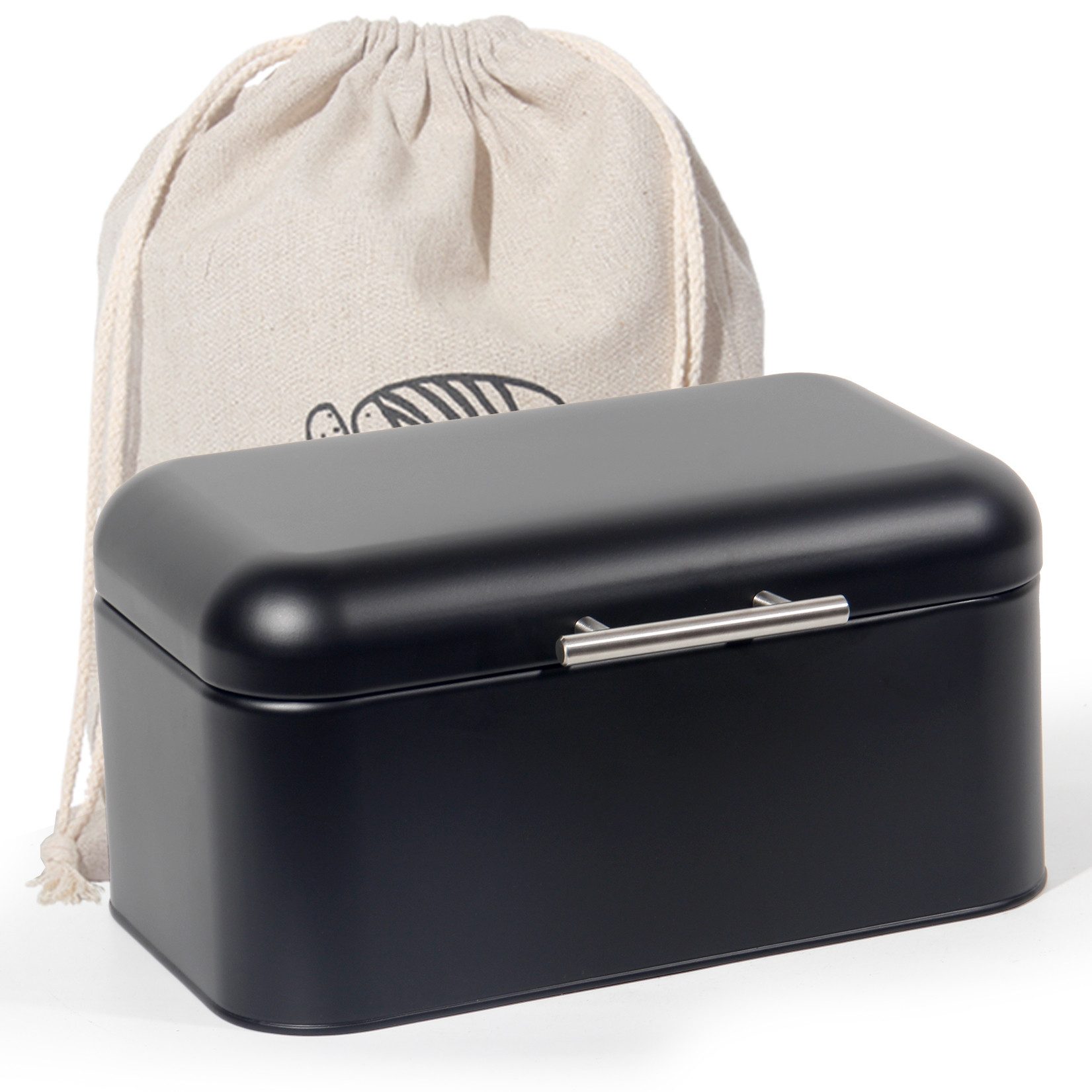 Zedelmaier Brotkasten Brotkasten aus Metall,Brot Lange Aufbewahren,Retro Brot Box mit Deckel, (2-tlg., MBH001&2), Stapelbar Brotaufbewahrungsbox
