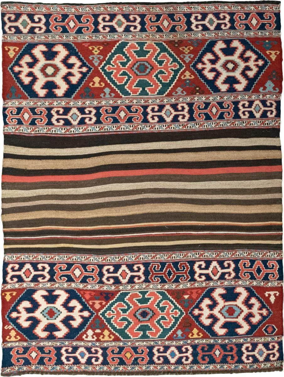 Orientteppich Kelim Fars Ghashghai Antik 103x138 Handgewebter Orientteppich, Nain Trading, rechteckig, Höhe: 4 mm