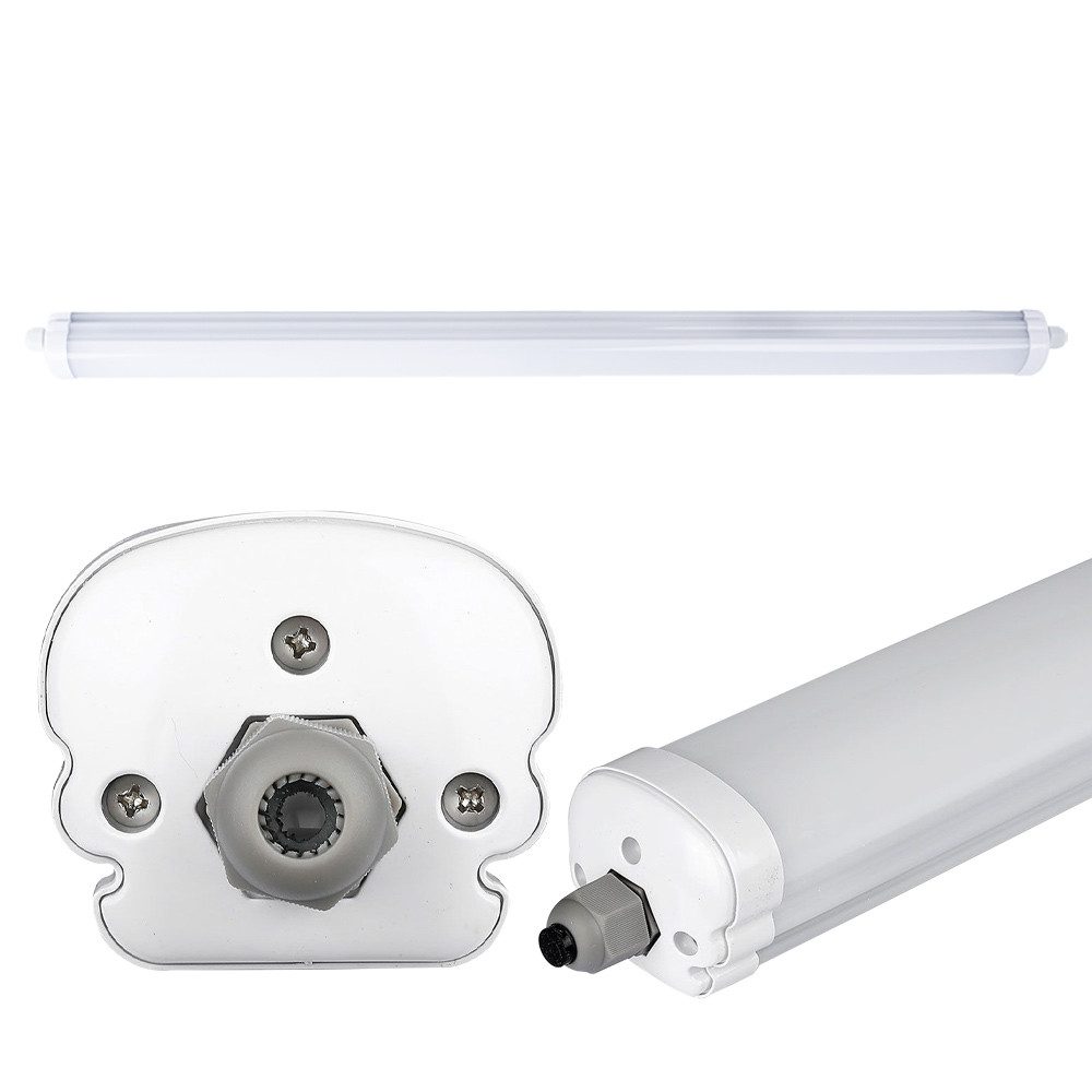 V-TAC LED Deckenleuchte, LED-Leuchtmittel fest verbaut, Neutralweiß, SMD LED 36 Watt Decken Wannen Strahler Feuchtraum Industrie 4000