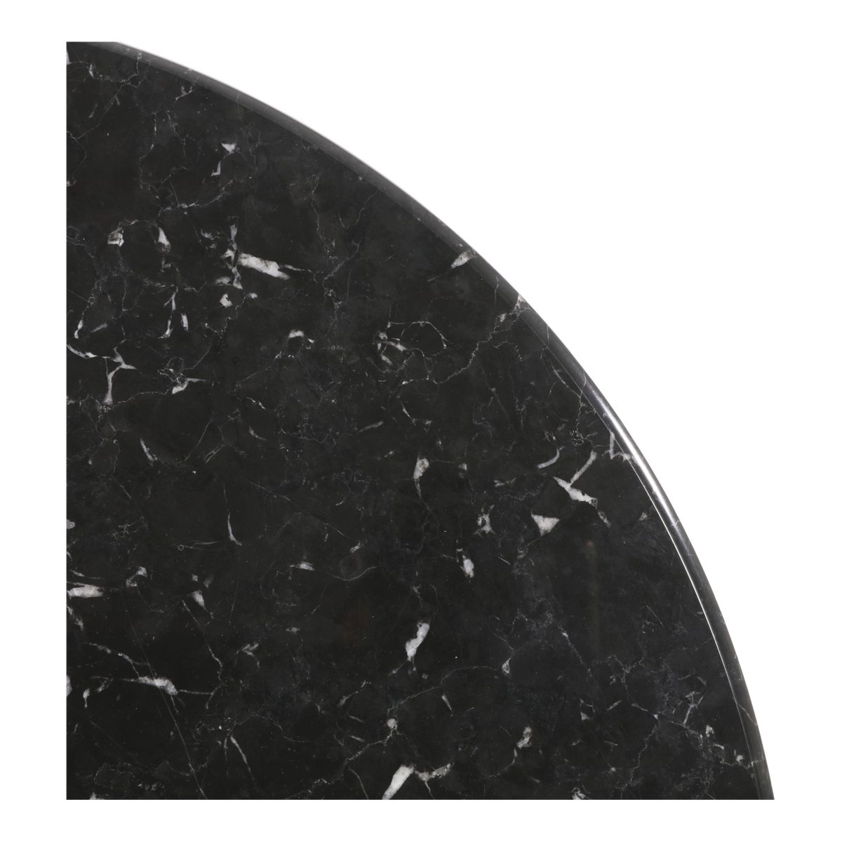 Lesli Living Bistrotisch Bistrotisch Marmortisch Cafetisch schwarz Ø60x73cm – Bild 4 von 5