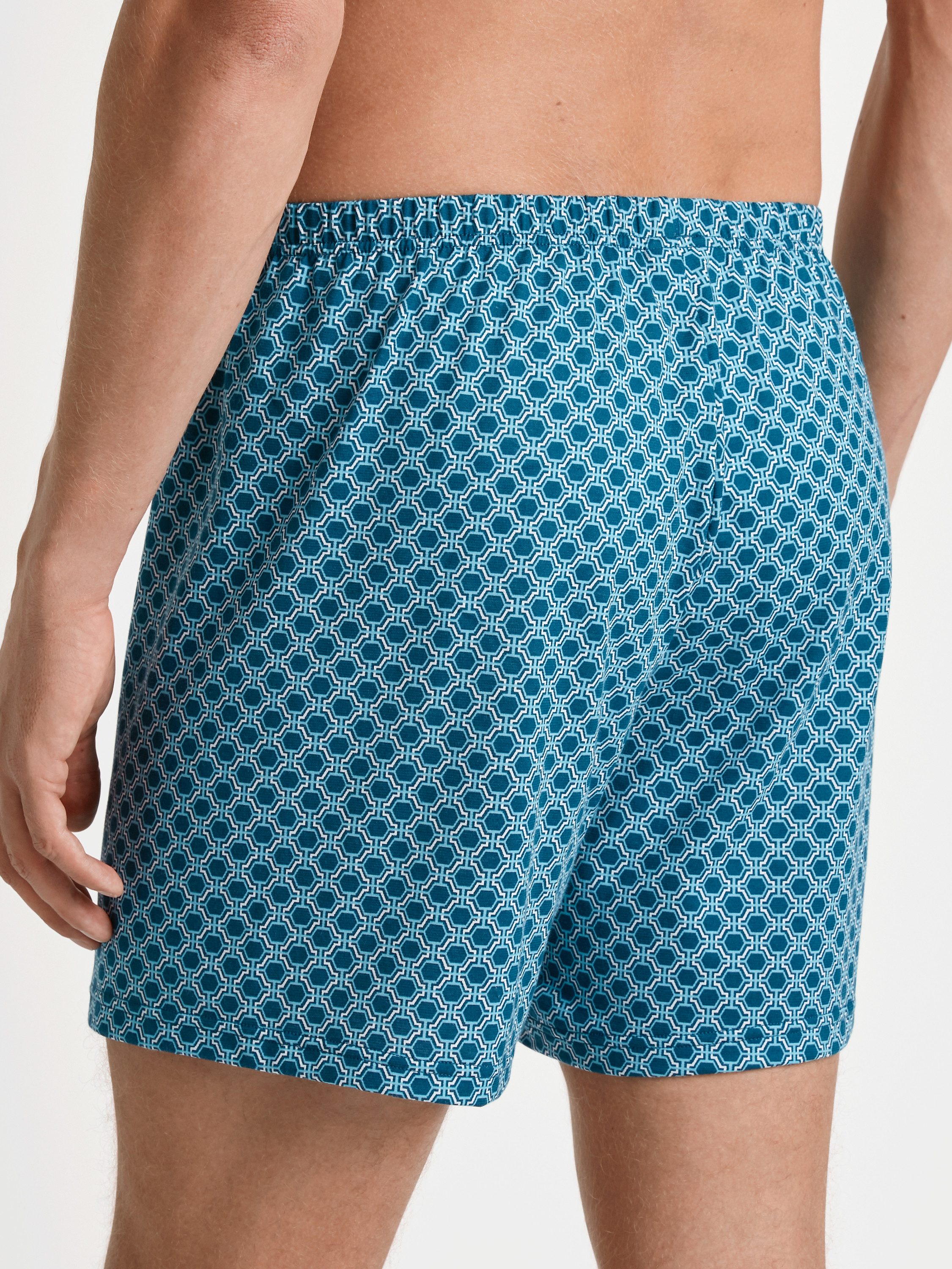 CALIDA Boxershorts Prints Herren (1-St) mit stoffüberzogenem Bund, aus 100% Baumwolle, ohne Eingriff
