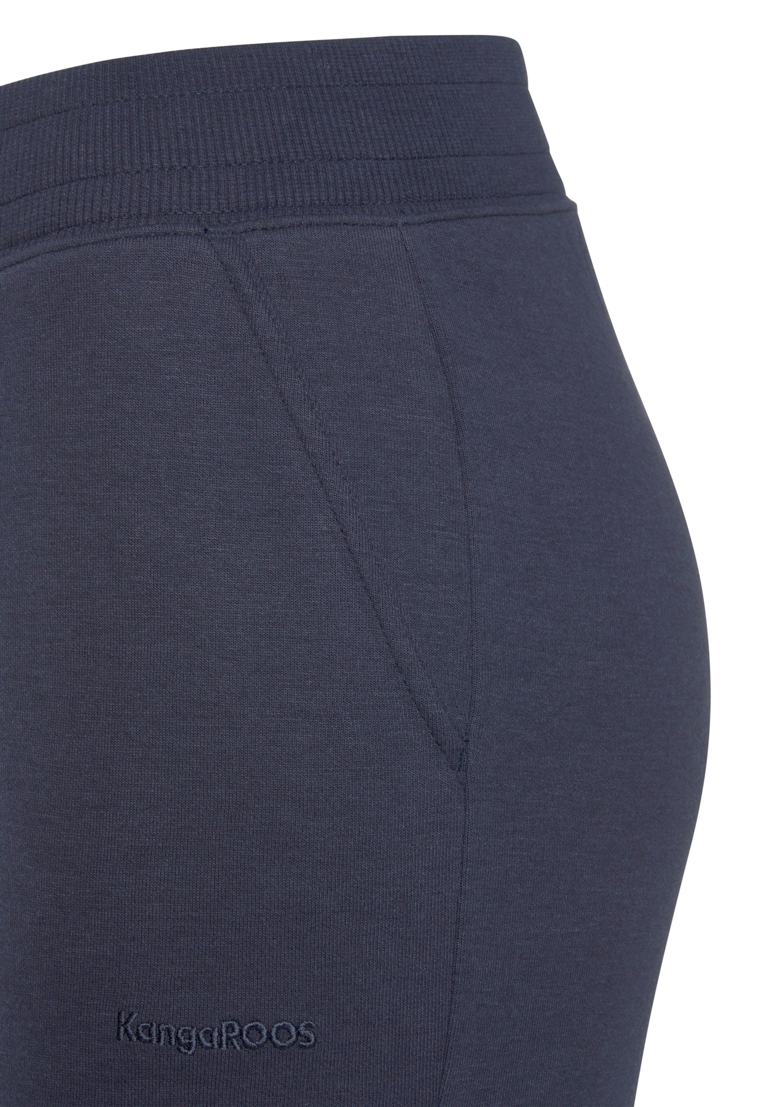 KangaROOS Relaxhose mit Zierknöpfen, Loungeanzug navy