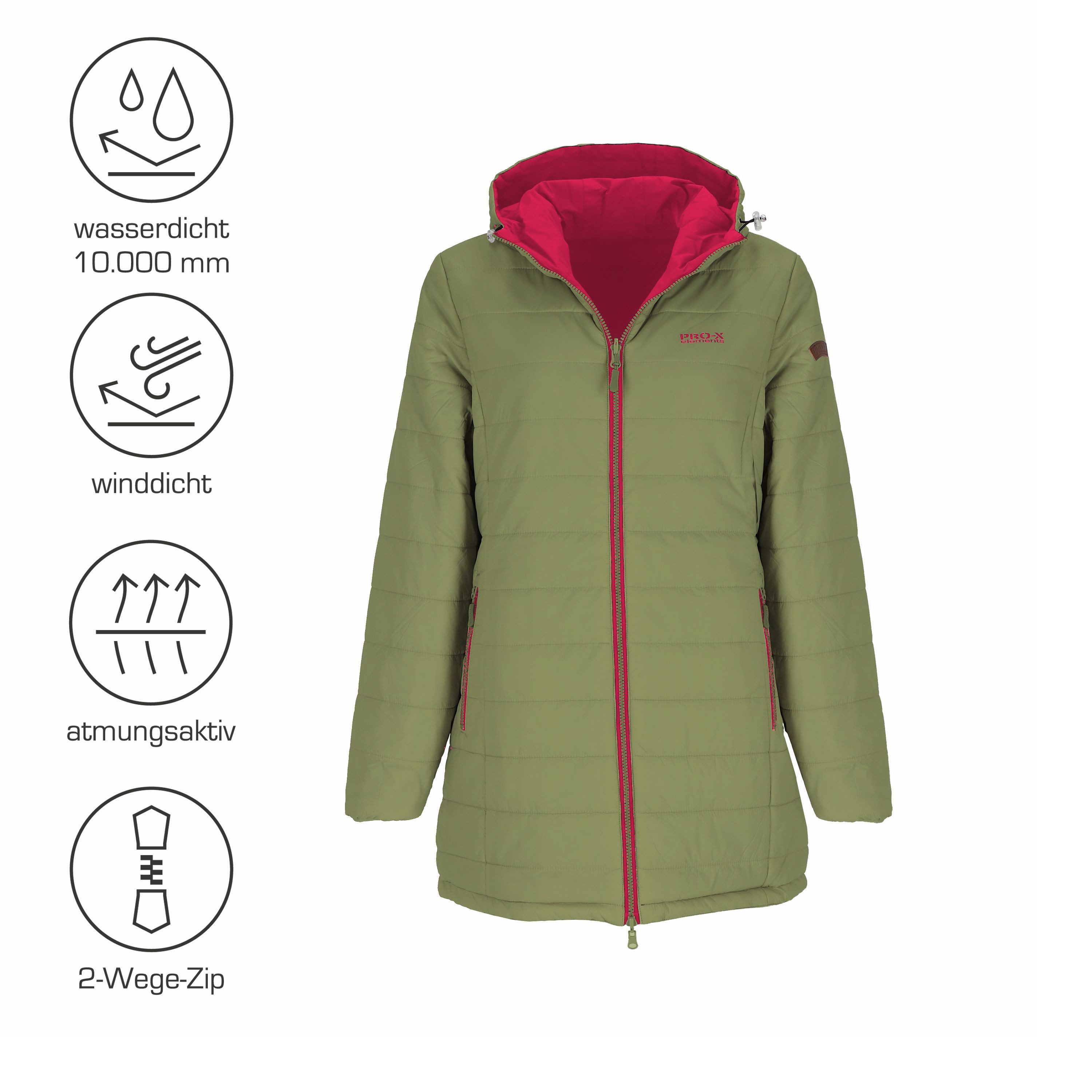 PRO-X ELEMENTS Wendejacke IDA Mantel günstig online kaufen