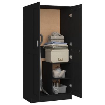 vidaXL Kleiderschrank Kleiderschrank Schwarz 82,5x51,5x180 cm Holzwerkstoff (1-St)