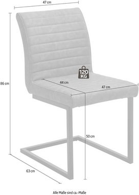 MCA furniture Esszimmerstuhl Kian (Set, 2 St), Vintage Kunstleder mit oder ohne Armlehne, Stuhl belastbar bis 120 kg