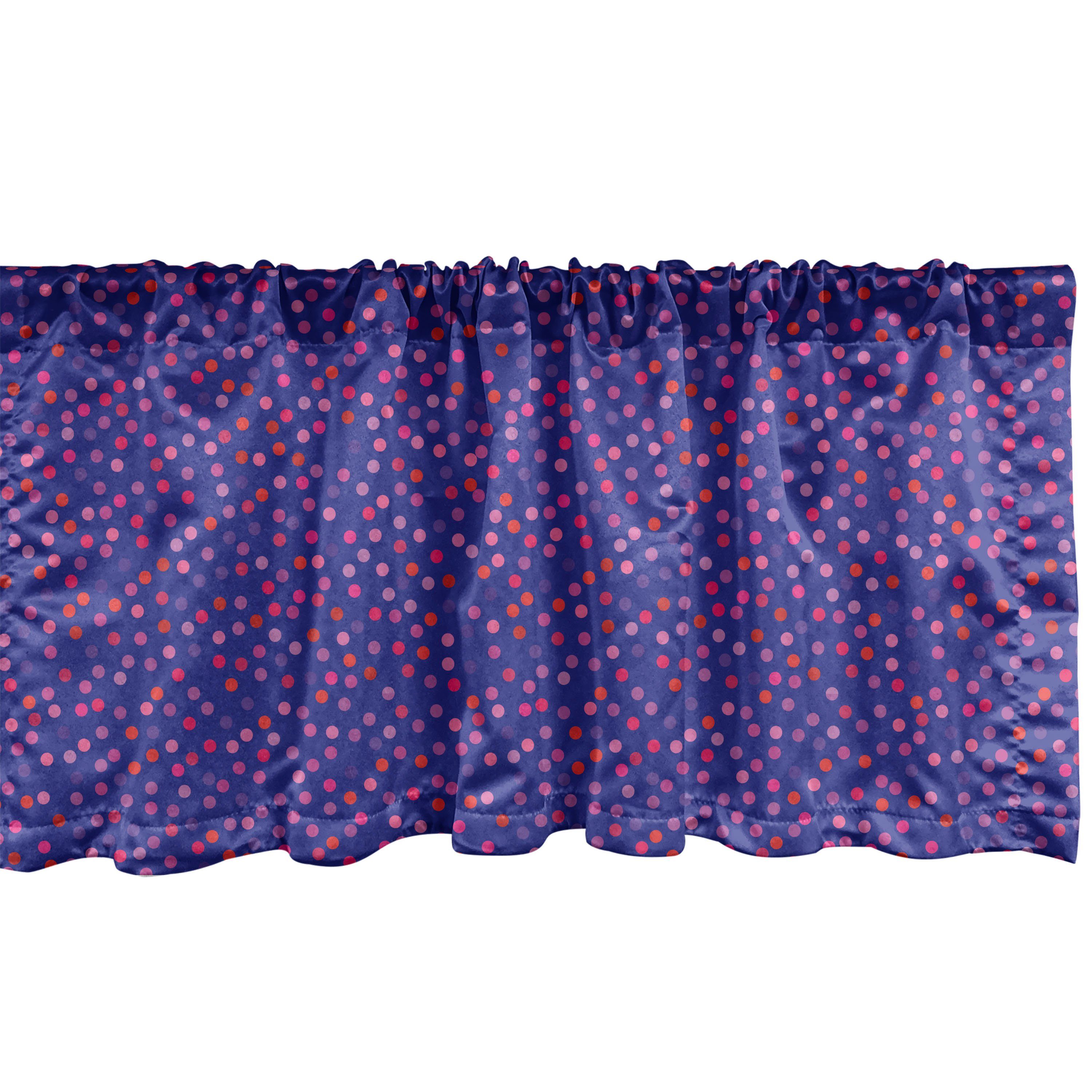 Scheibengardine Vorhang Volant für Küche Schlafzimmer Dekor mit Stangentasche, Abakuhaus, Microfaser, Abstrakt Unregelmäßige Punkt-Muster