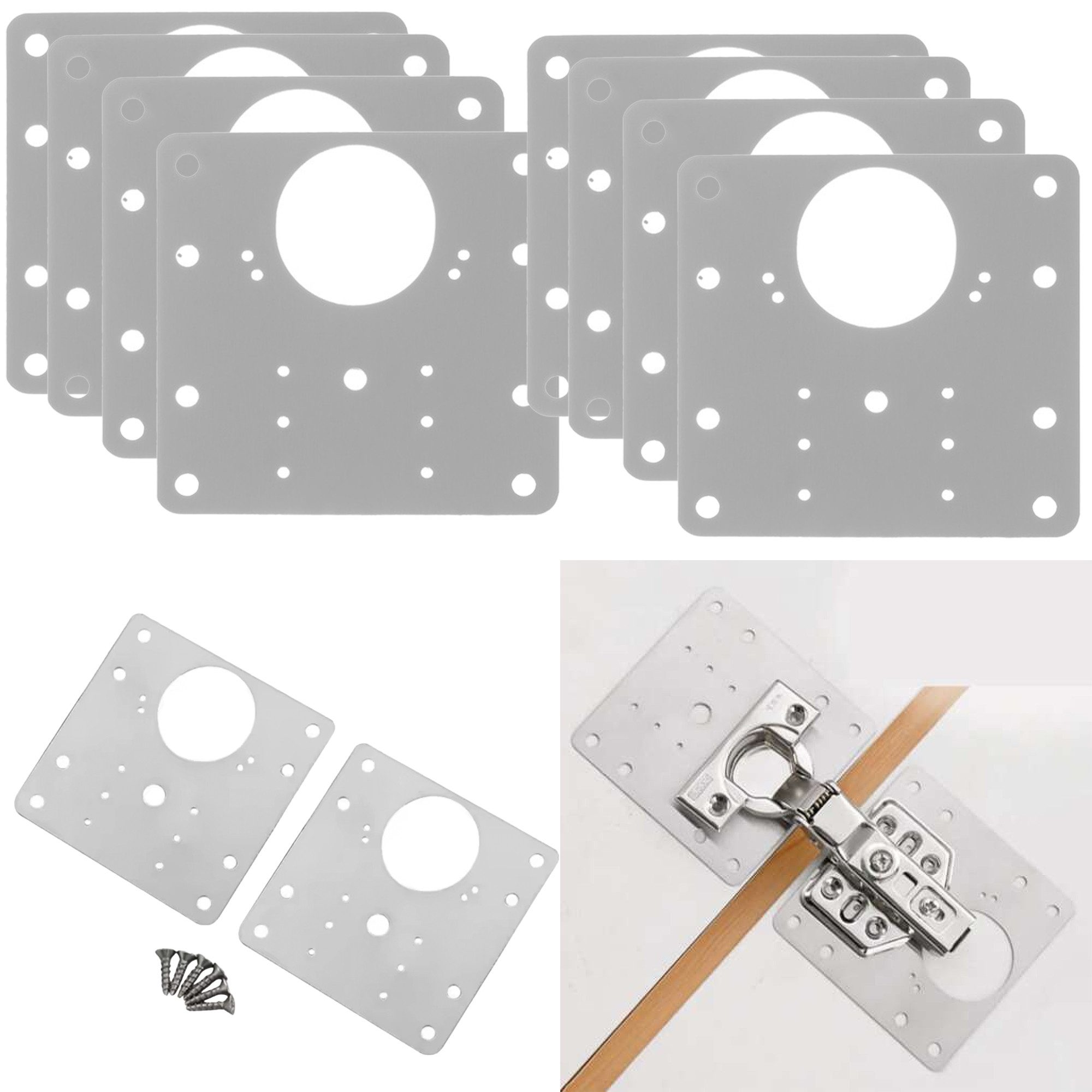 TSB Werk Montagezubehör Scharnier Reparaturplatte Möbel Schrank (8 St), Rep günstig online kaufen