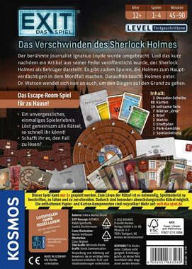 Kosmos Spiel, Rätselspiel EXIT, Das Spiel: Das Verschwinden des Sherlock Holmes (F), Made in Germany