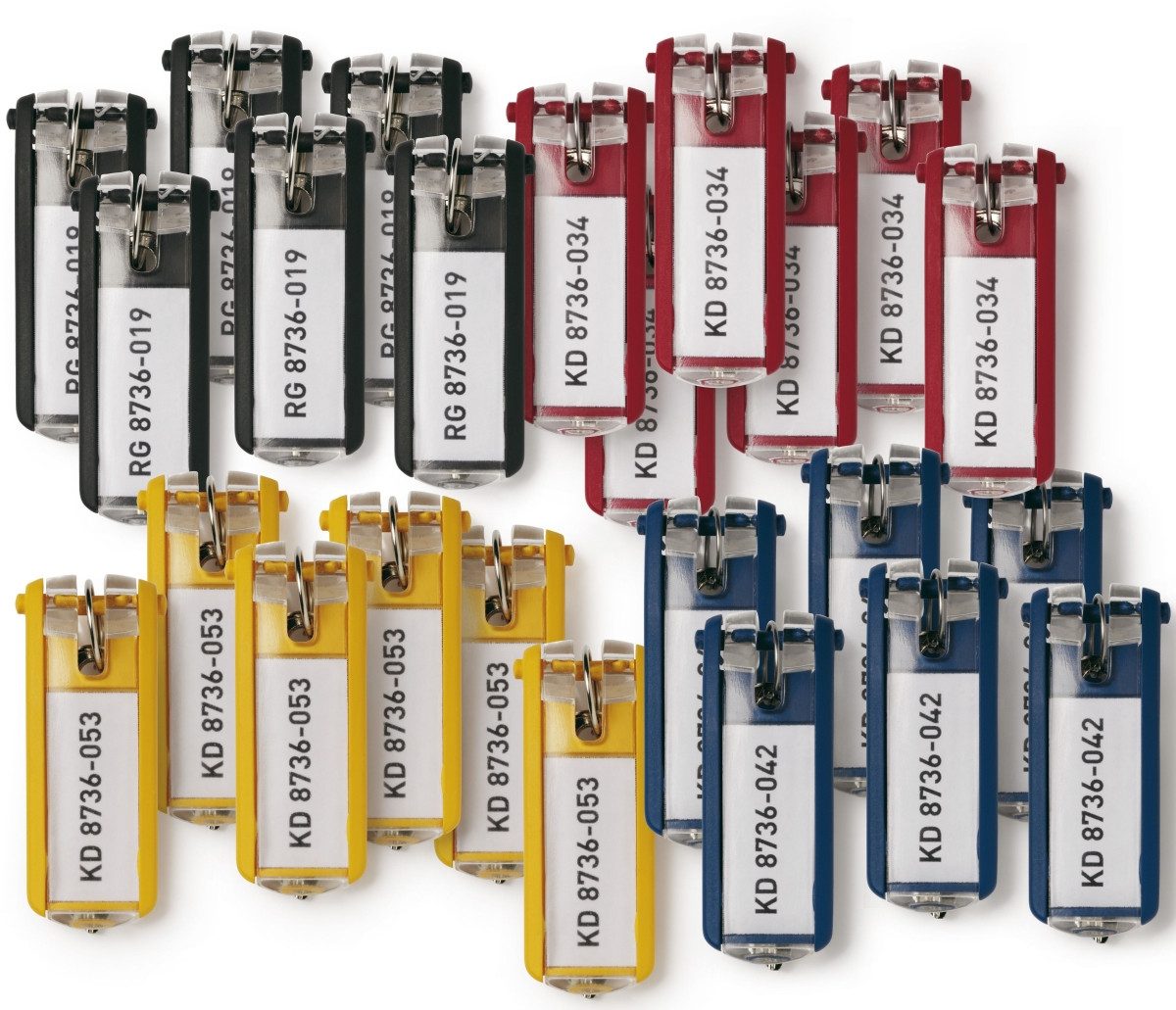 DURABLE Schlüsselanhänger Schlüsselanhänger Key Clip mehrfarbig sortiert VE=24 Stück