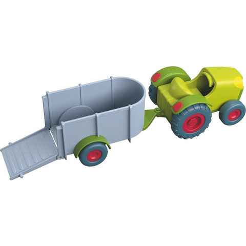 Haba Spielzeug-Traktor Little Friends - Traktor mit Anhänger