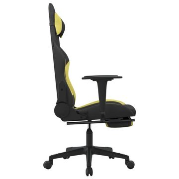 vidaXL Bürostuhl Gaming-Stuhl mit Fußstütze Schwarz und Hellgrün Stoff