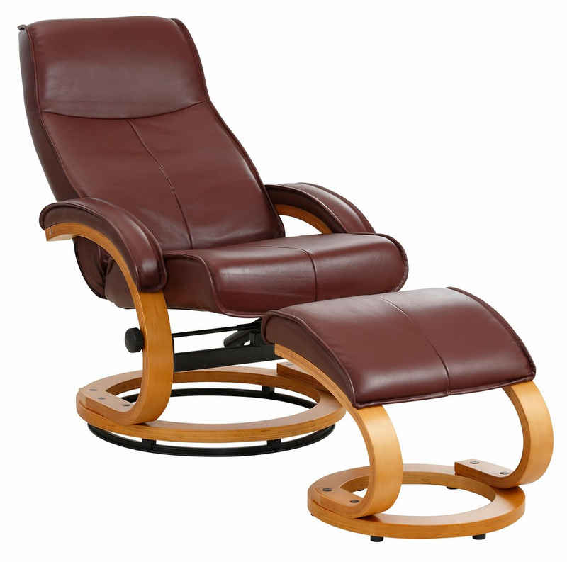 Home affaire Relaxsessel »Paris« (2-St., bestehend aus Sessel und Hocker), in unterschiedlichen Bezugs- und Farbvarianten, Sitzhöhe 46 cm