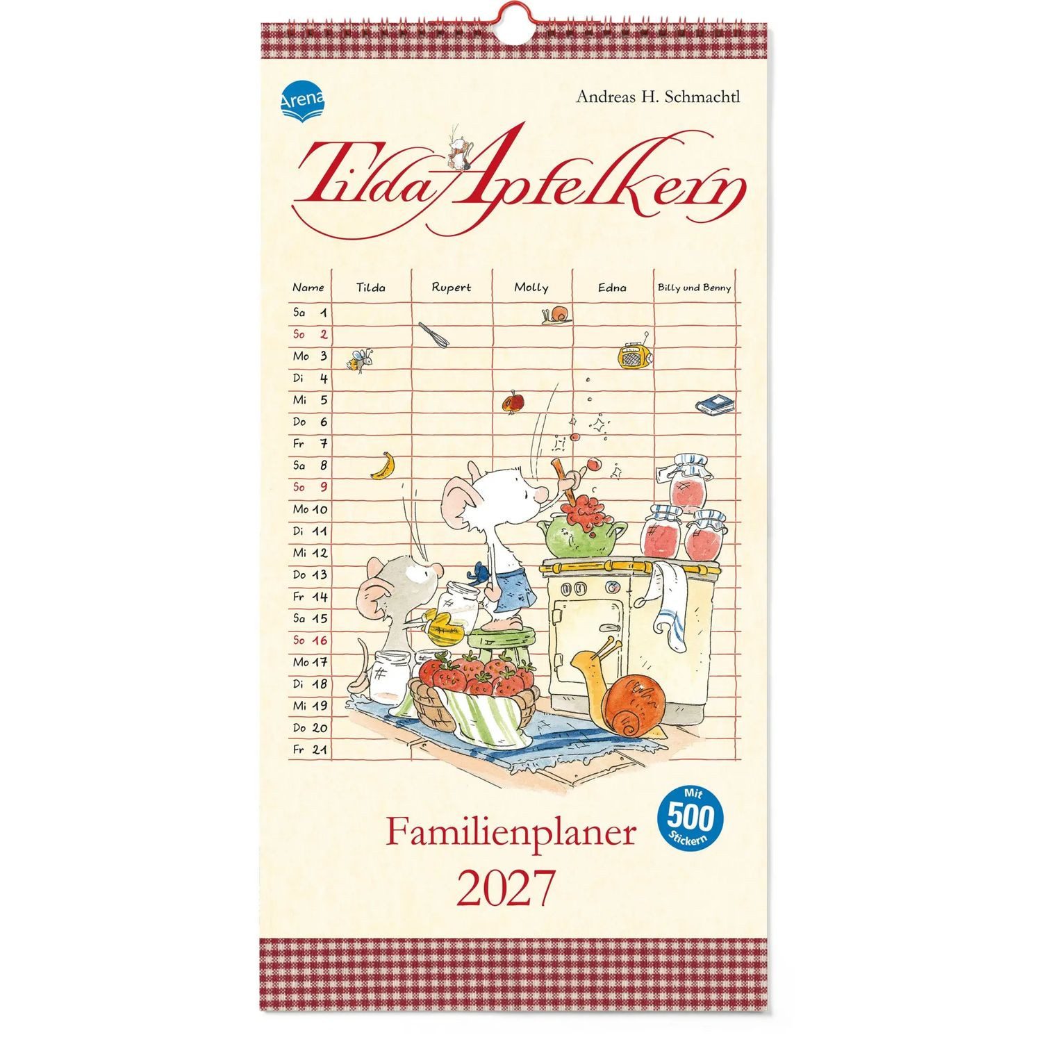 Arena Familienkalender Tilda Apfelkern. Familienplaner 2027