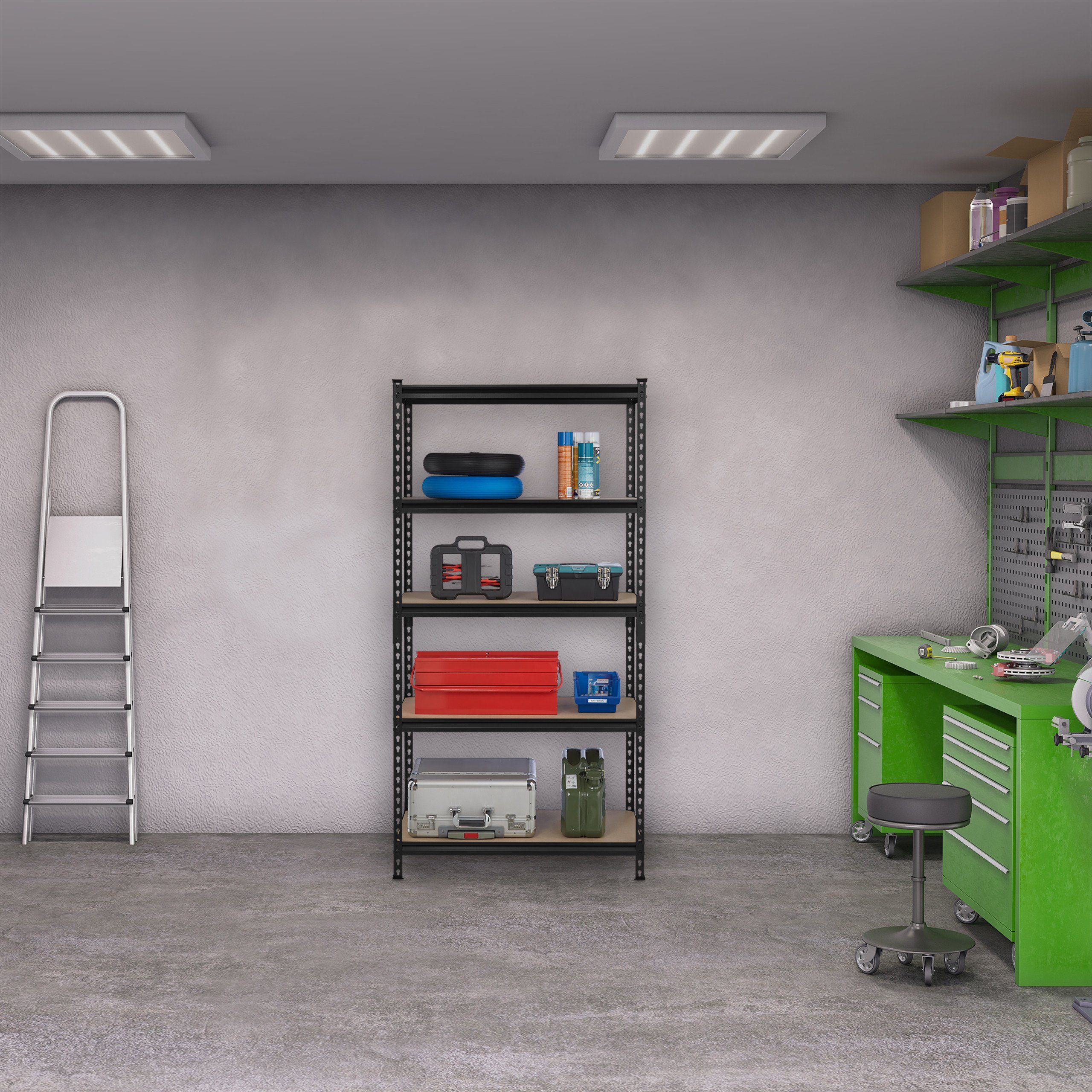 relaxdays Schwerlastregal schwarz günstig online kaufen