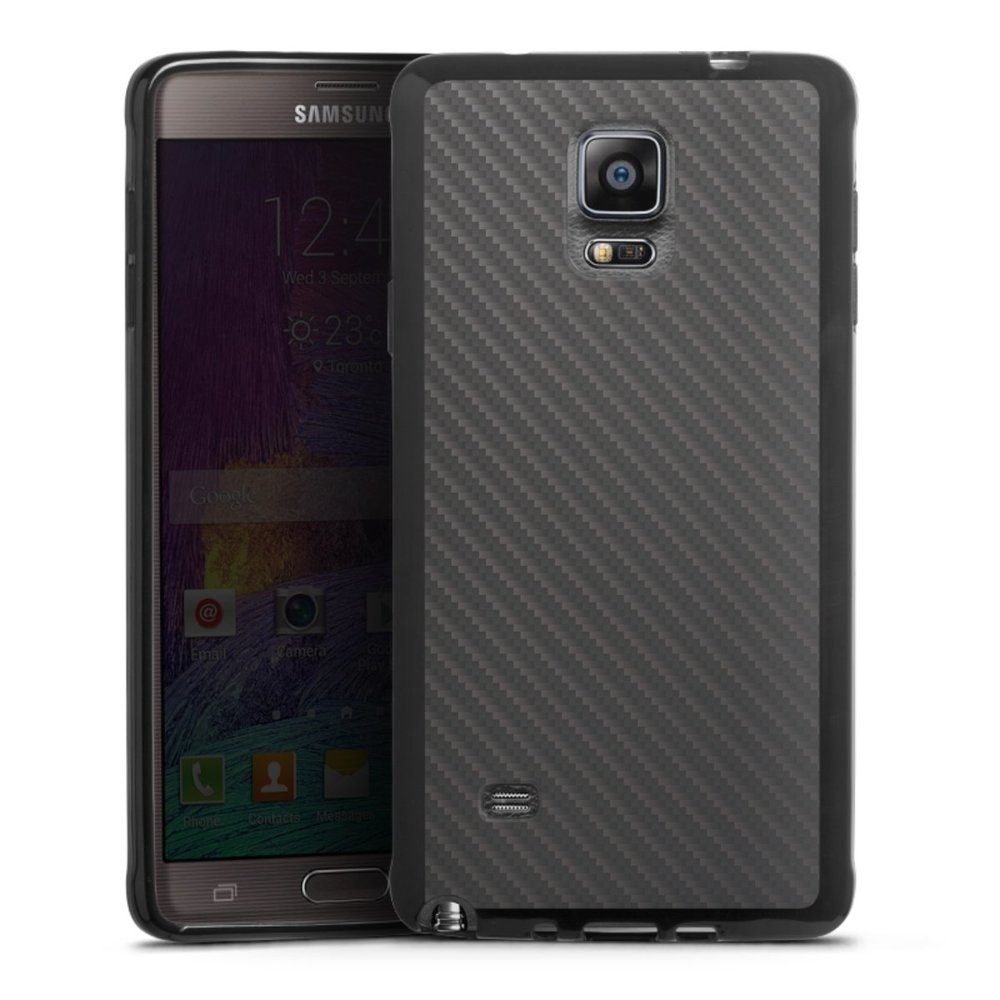 DeinDesign Handyhülle Carbon, Hülle Metallic Look Carbon Muster