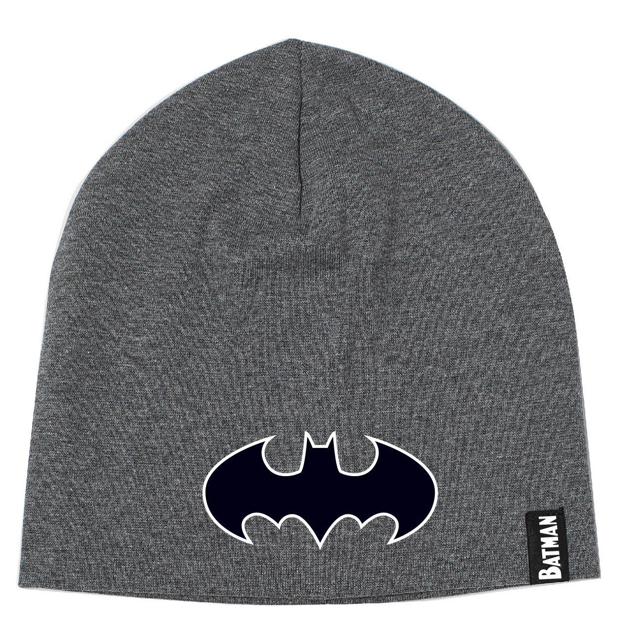 Batman Kinder Wintermütze Mit Bommel - Größe 52/54 Gestrickte Superhelden Mütze