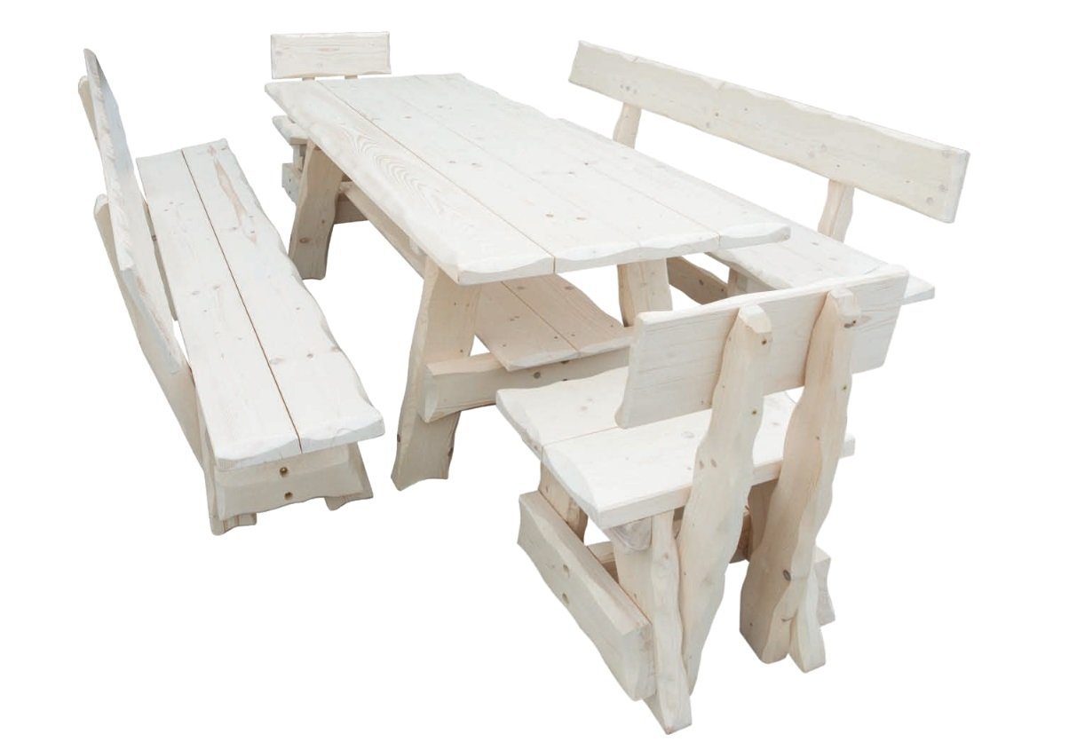 JVmoebel EsszimmerSet, Gartenmöbel Set Sitzgruppe Holz massiv Big