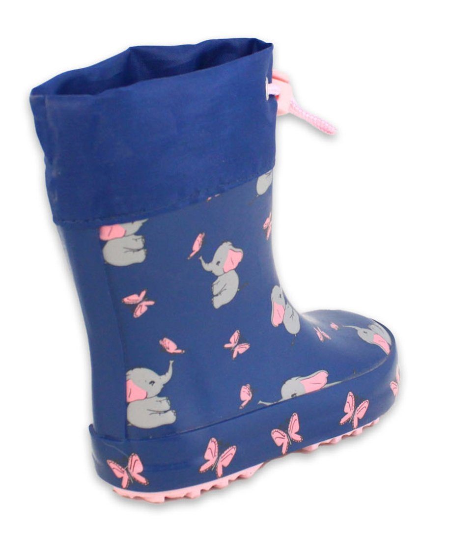 Beck Kleinkinder Gummistiefel Mini Fant Gummistiefel (Baby-Elefanten lassen Mädchenaugen leuchten, für trockene Füße bei Regenwetter) wasserdicht, aus Naturkautschuk, herausnehmbare Einlegesohle