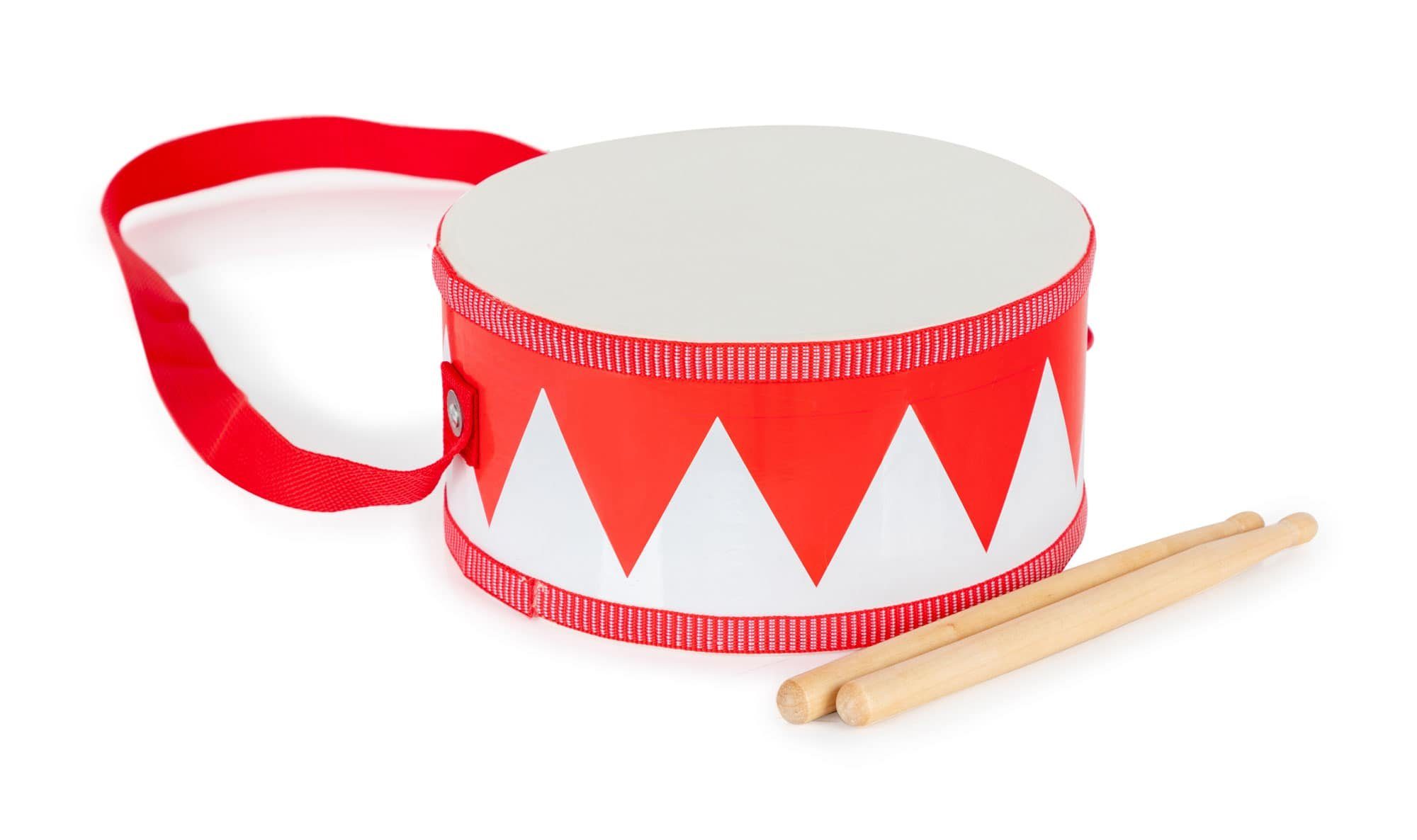 Classic Cantabile Trommel Kindertrommel aus Holz,Inkl. Drumsticks & Umhängegurt, 3-St., Trommel für Kinder