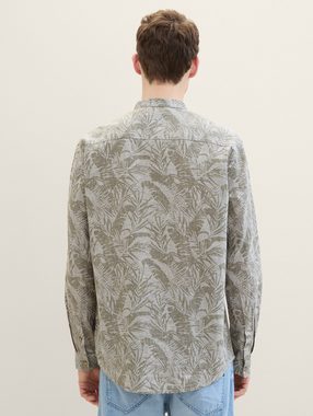 TOM TAILOR Langarmhemd Hemd mit Palmenprint