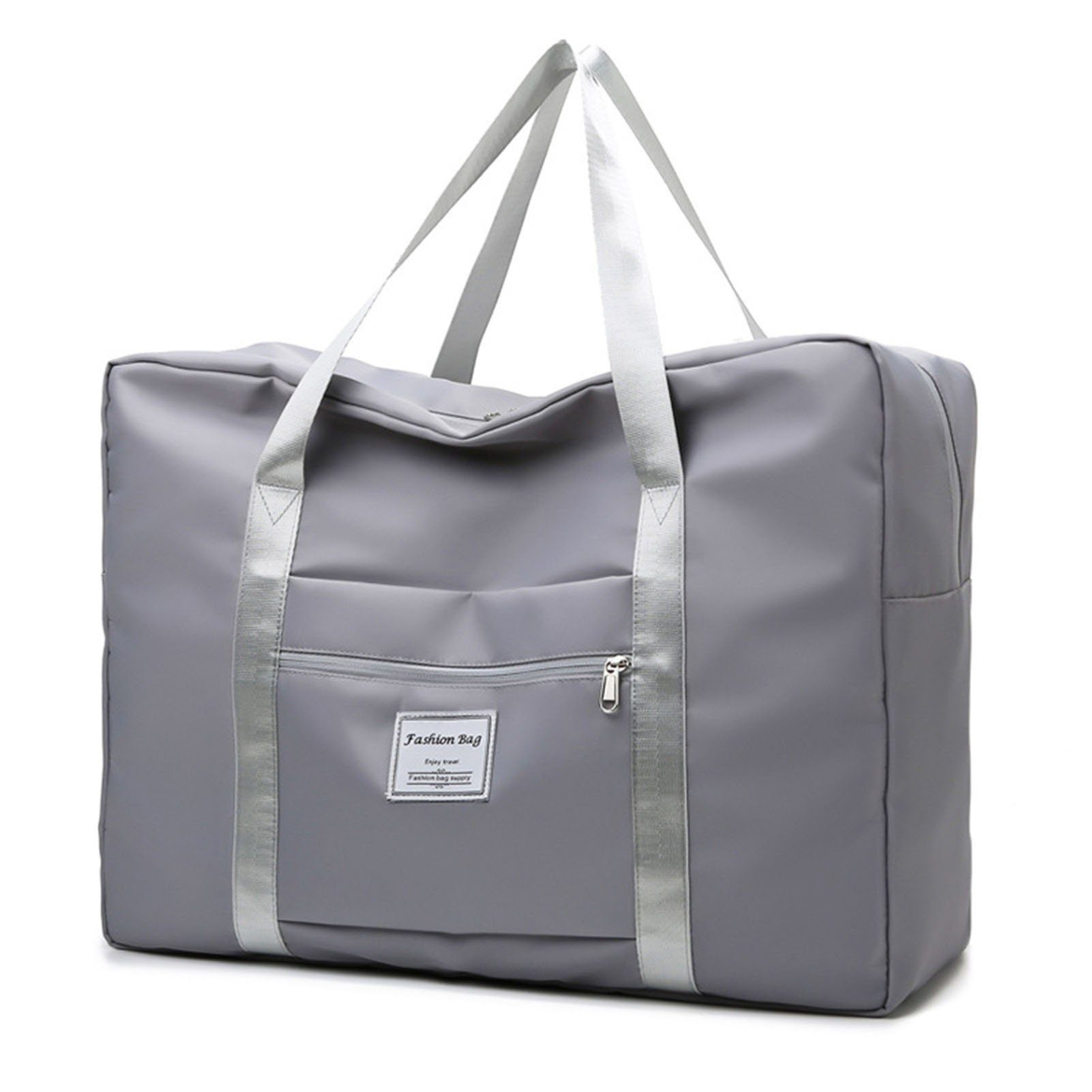 Blusmart Sporttasche Einfarbige, Große Sporttasche Mit Reißverschluss, Große Kapazität light grey