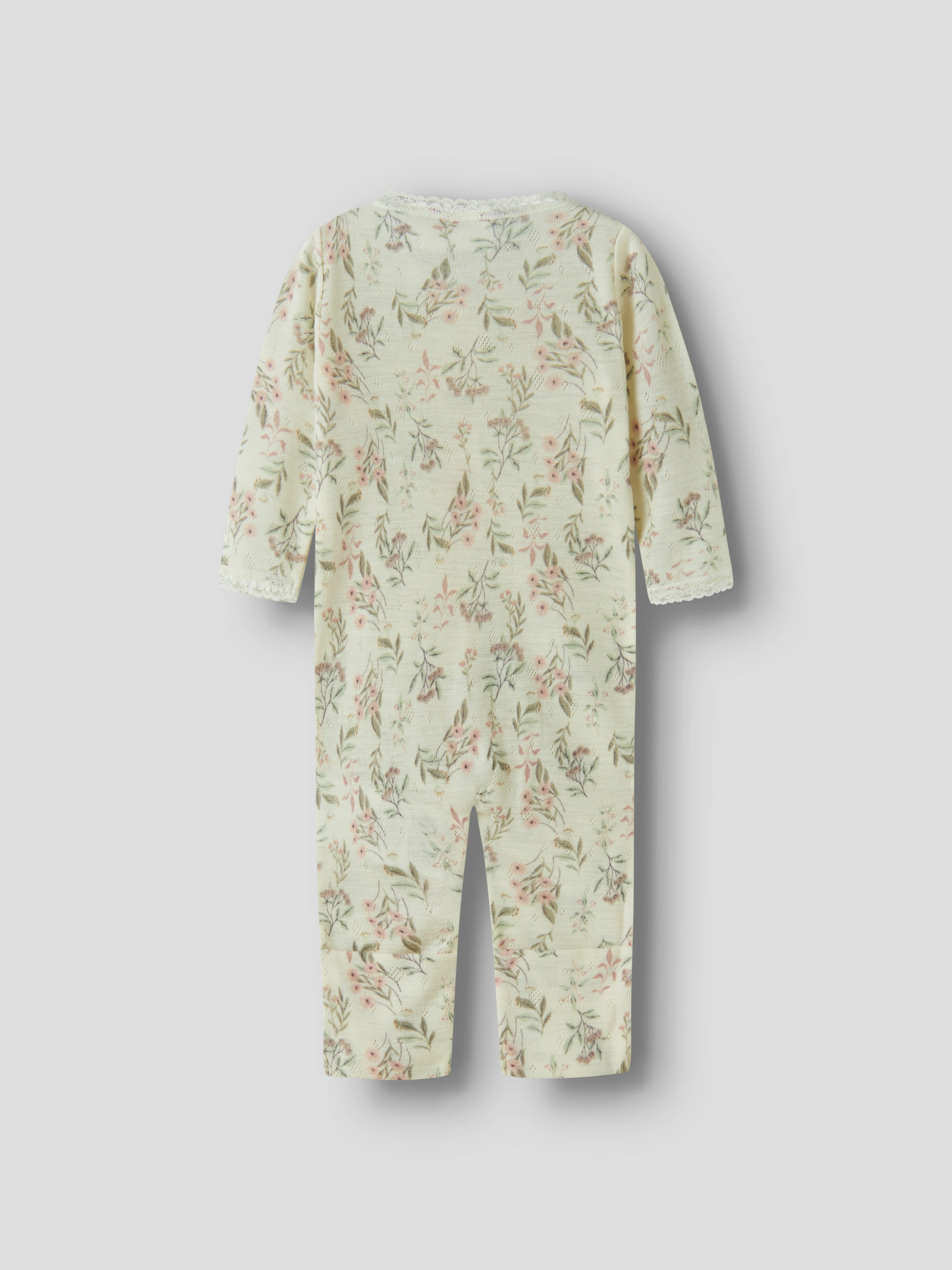 Name It Schlafanzug NBFWANG WOOL NEEDLE NIGHTSUIT NOOS für Babys, aus Wolle in Strickqualität, Regular Fit