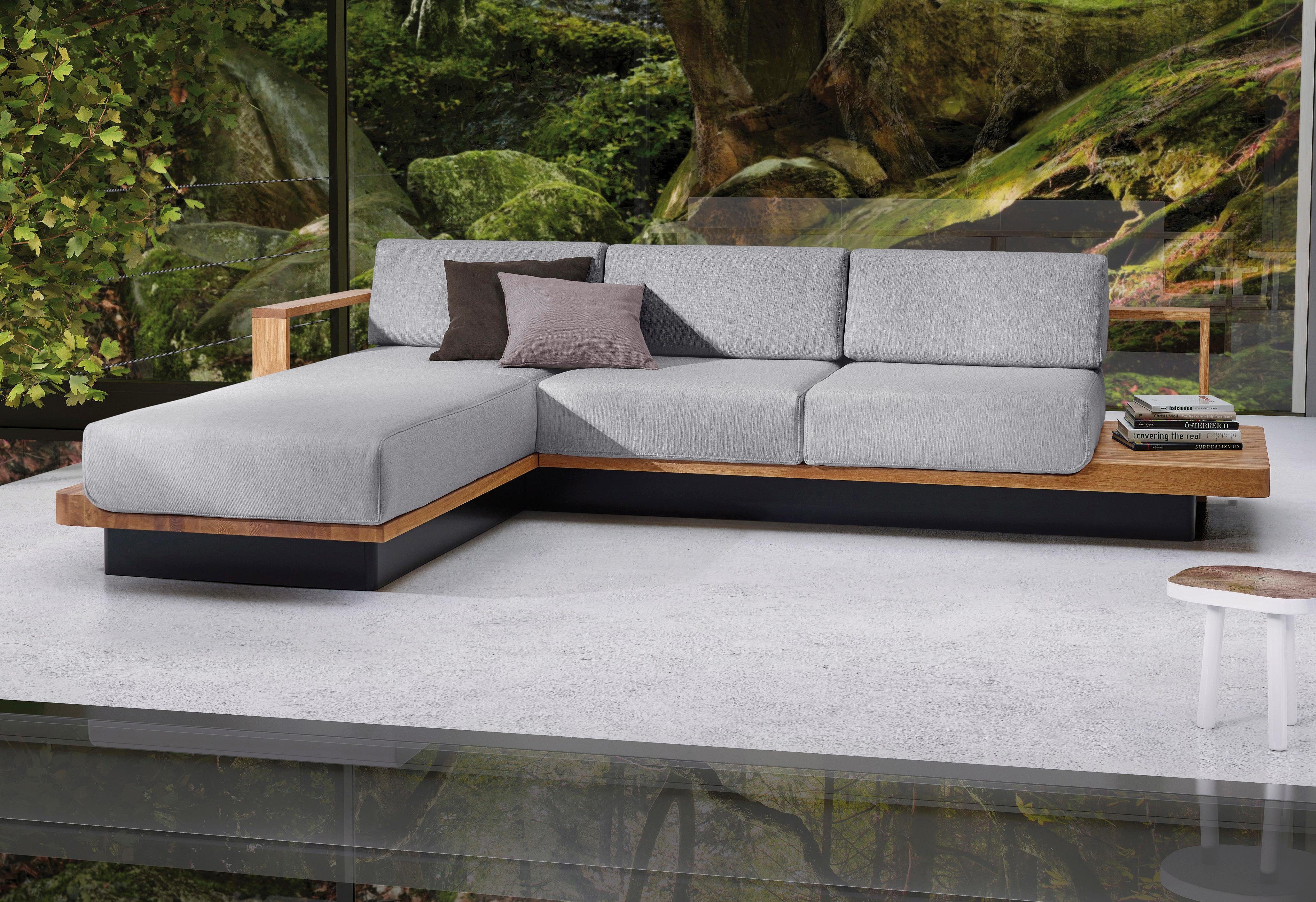 ADA premium Ecksofa »HUDSON«, mit eleganten MassivholzElementen online