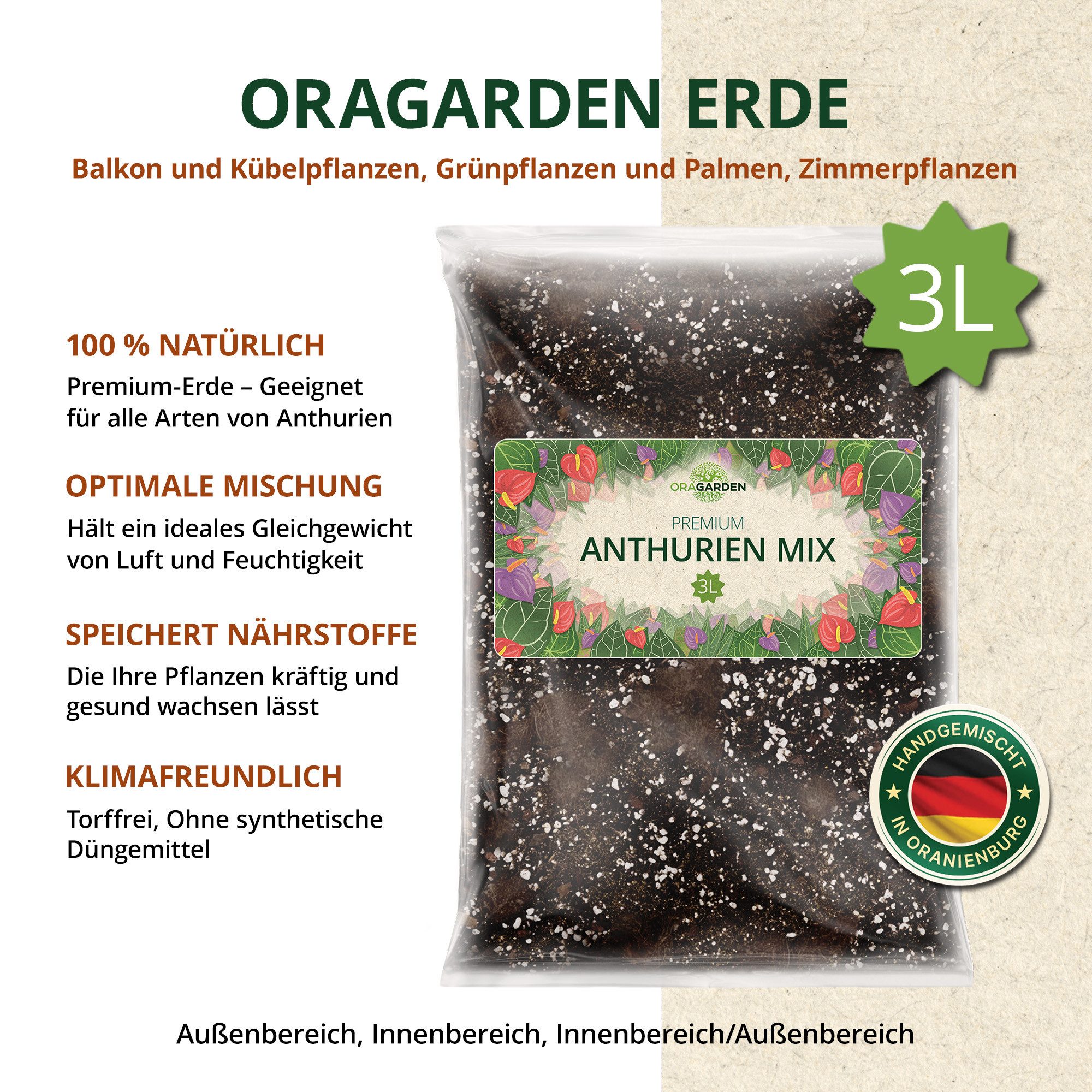 OraGarden Gartenbau-Substrat Anthurien Erde – Bild 4 von 5