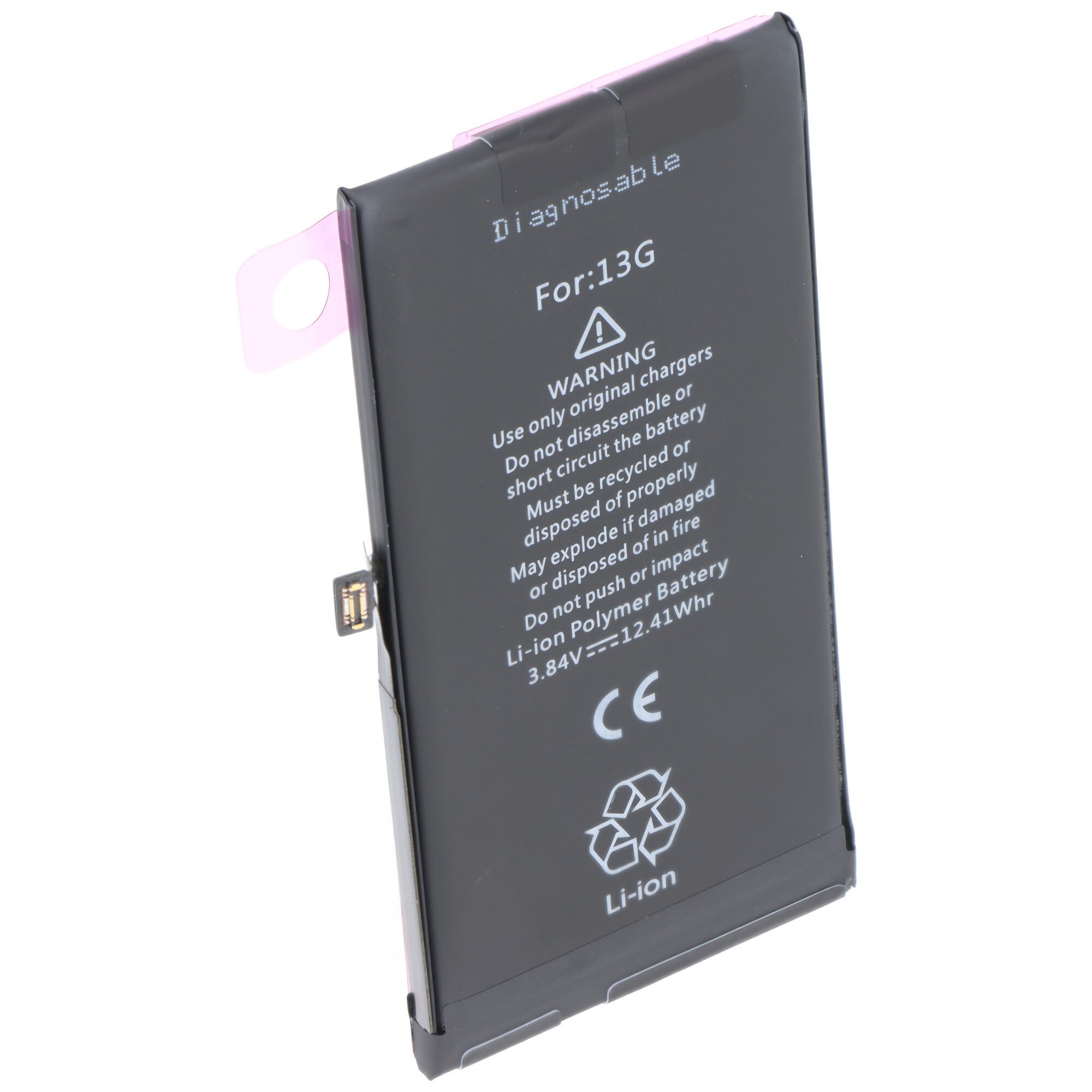 AccuCell Akku passend für Apple iPhone 13, diagnostizierbar, Li-Polymer, 3,84V Akku 3227 mAh (3,8 V)