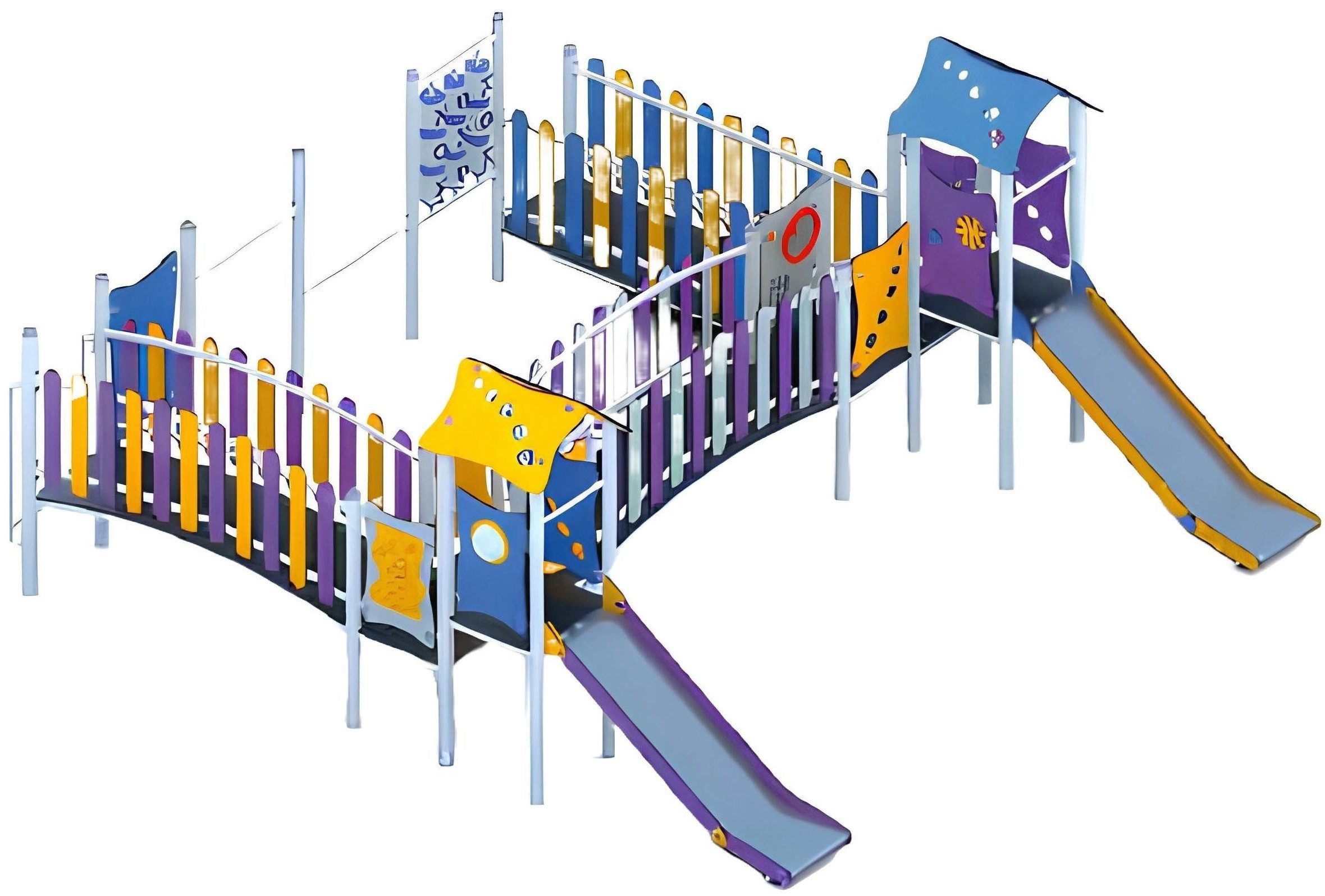 Xlmoebel Spielturm Outdoor-Spielpark mit Rutsche, Schaukel und Klettermöglichkeiten, Hergestellt in Europa