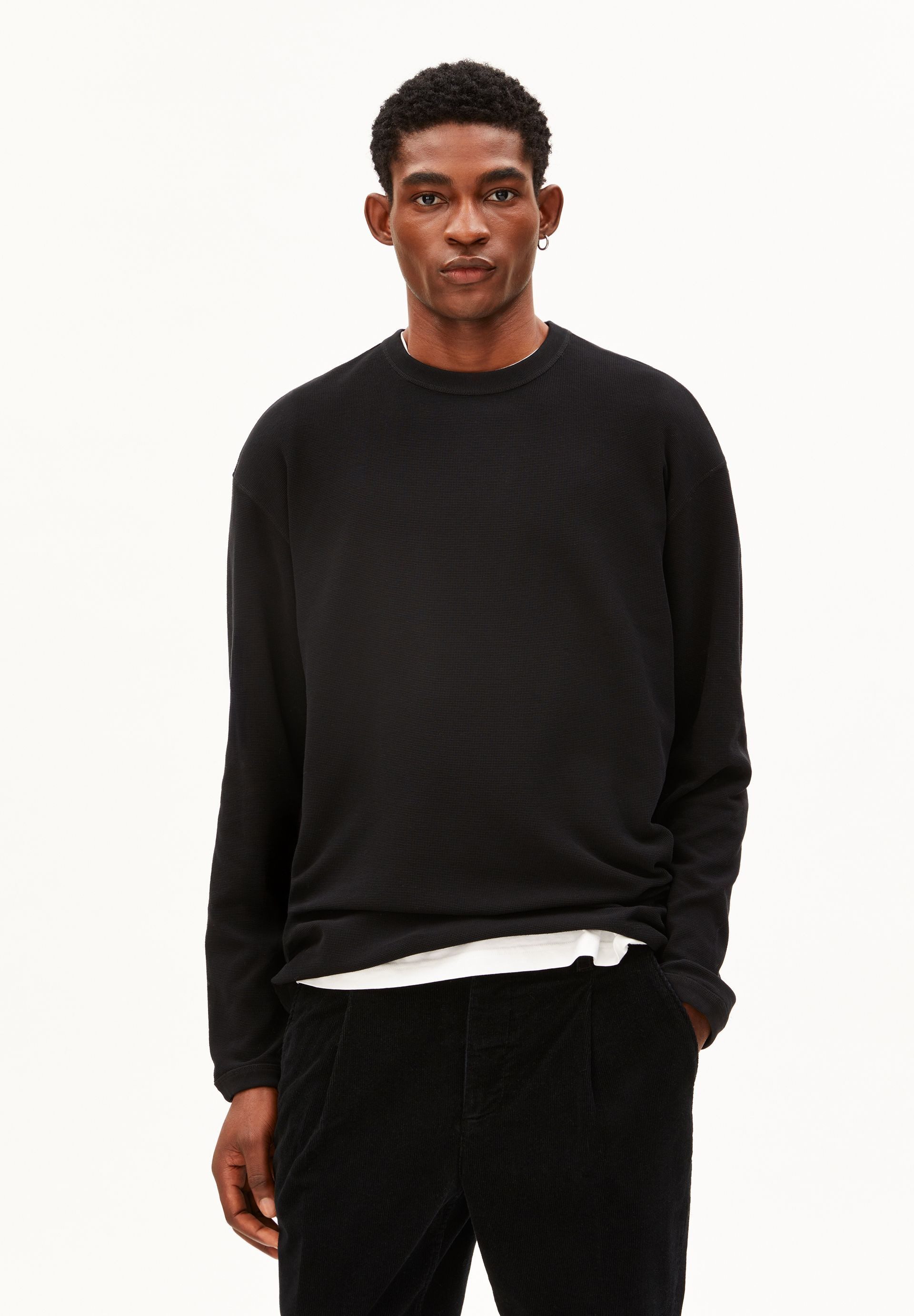 Armedangels T-Shirt MAARKOS WAFFLE Longsleeve aus 100% Bio-Baumwolle Relaxed Fit