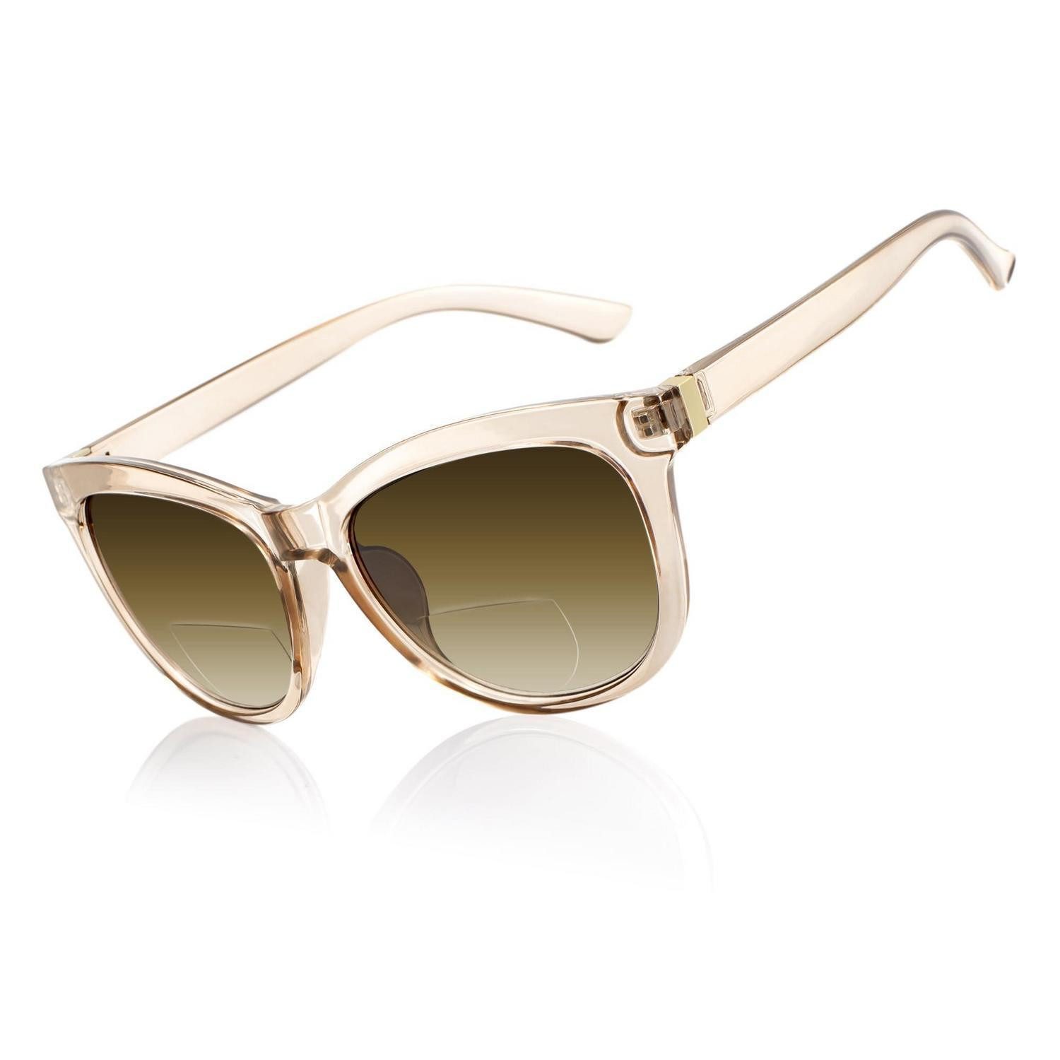 LuxusKollektion Lesebrille Lese-Sonnenbrille Bifokal Damen Braun 1.5x