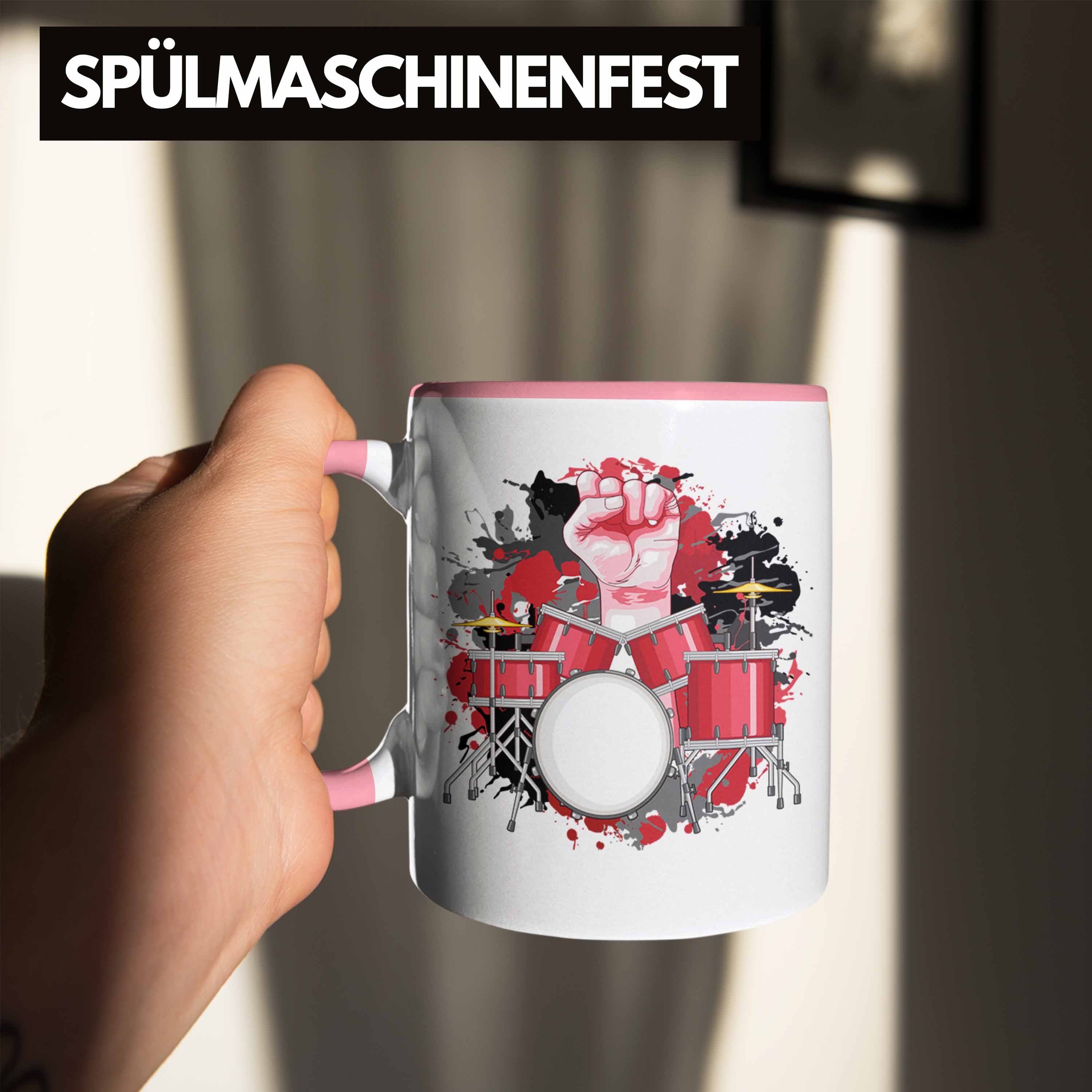 Schlagzeug Rosa Trendation Geburtstag W zum für Tasse Tasse oder Schlagzeug-Spieler Geschenk