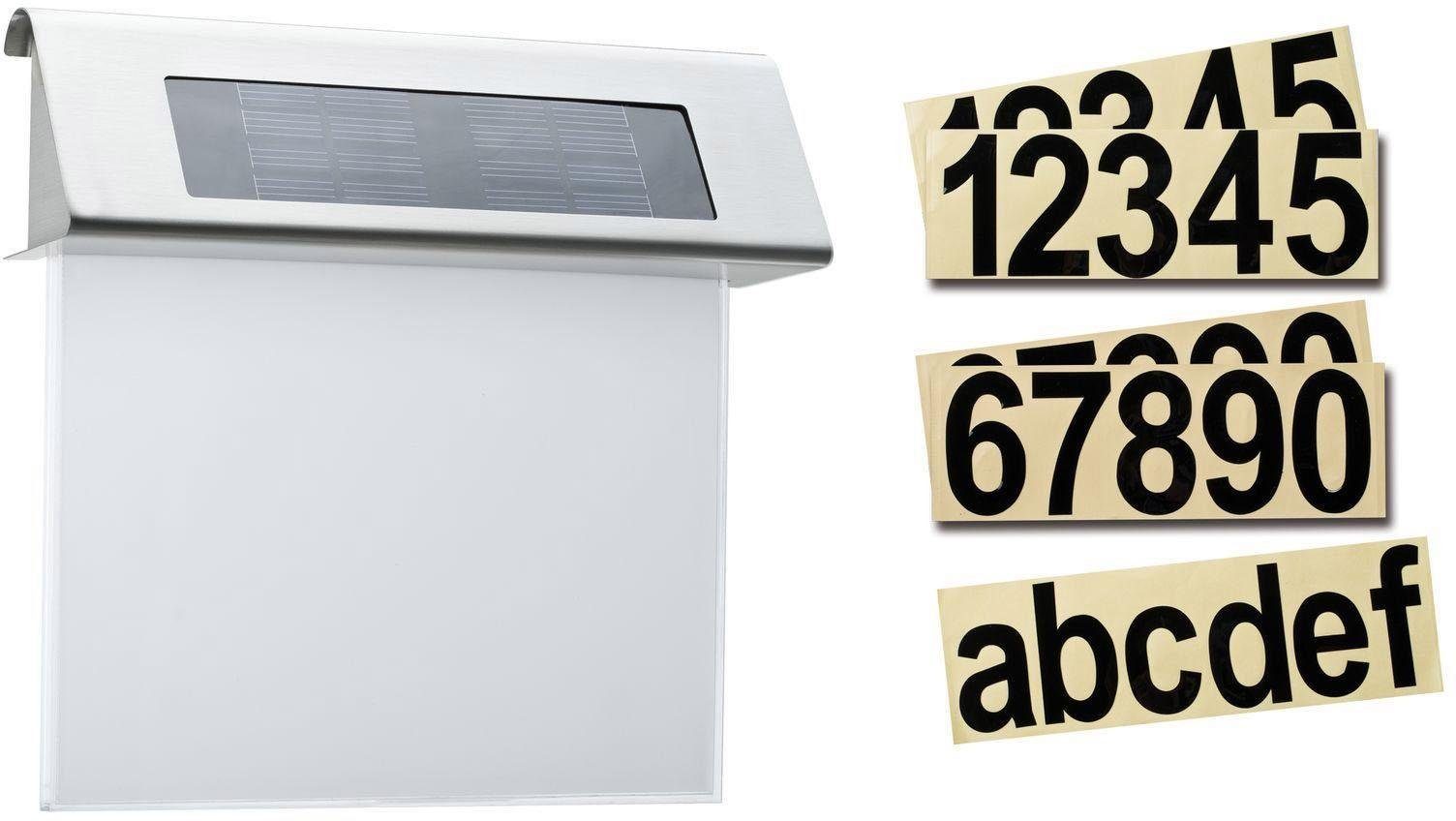 Paulmann LED Außen-Wandleuchte Hausnummer, Tageslichtsensor, LED fest integriert, Warmweiß, LED-Modul