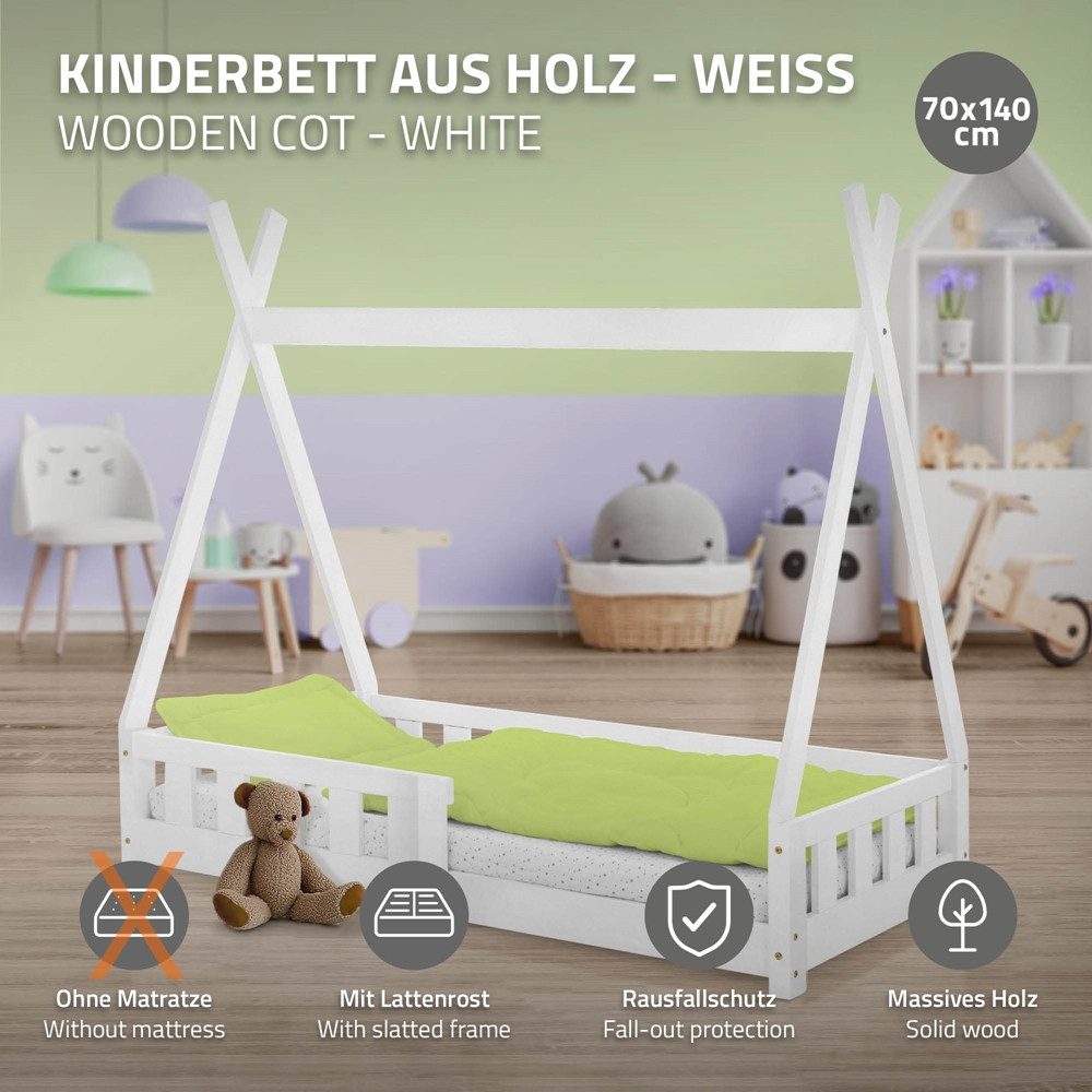 ML-DESIGN Spielbett Hausbett Tipi Zeltbett inkl. günstig online kaufen
