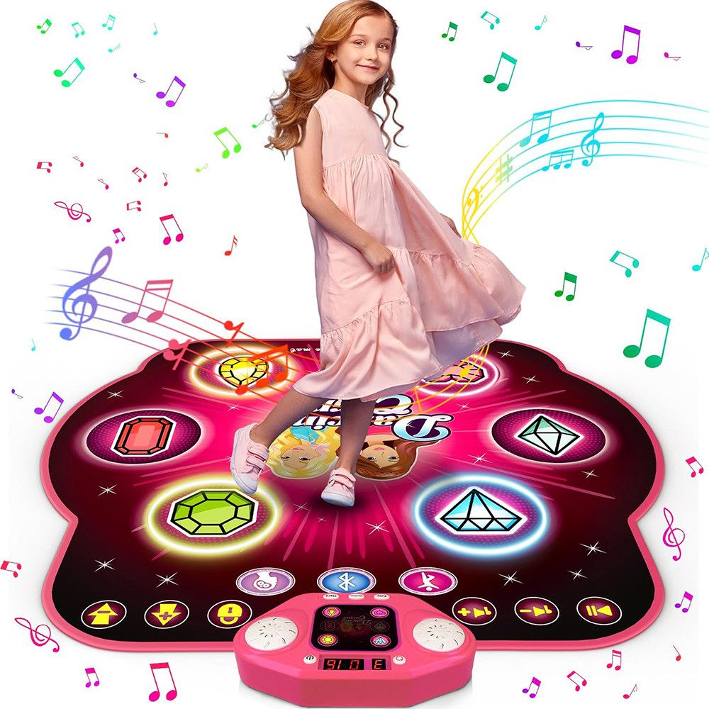 TWUFY Tanzmatte Kinder Spielzeug Geschenke für Mädchen Jungen Tanzmatte (faltbares Bewegungsspiel, 1 St., Bluetooth Tanzmatte mit 6 Leuchtpfeilen)
