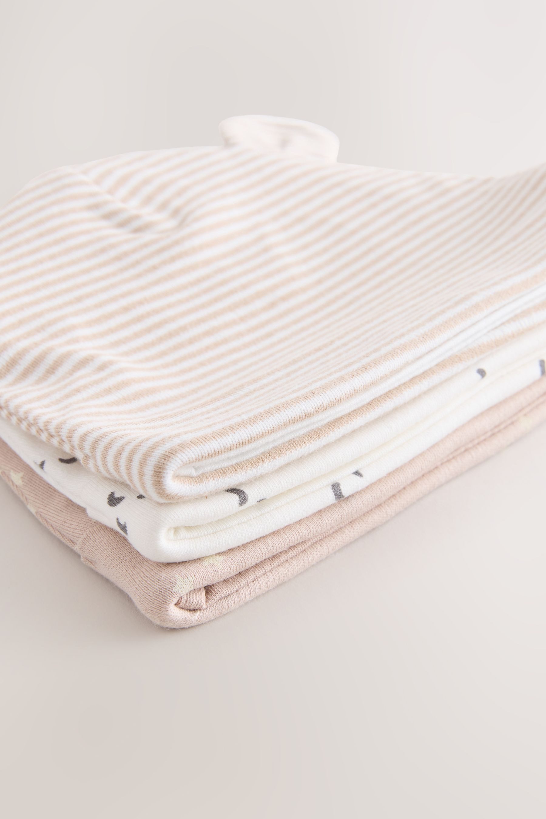 Next Beanie Baby Beaniemützen aus 100 % Baumwolle, 3er-Pack (3-St)