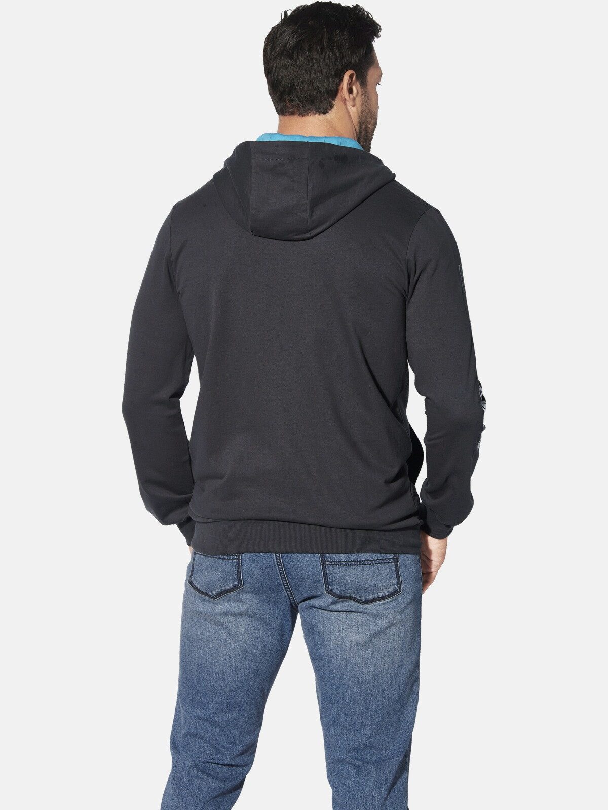 Jan Vanderstorm Kapuzensweatjacke RODERICH aus atmungsaktiver Baumwolle